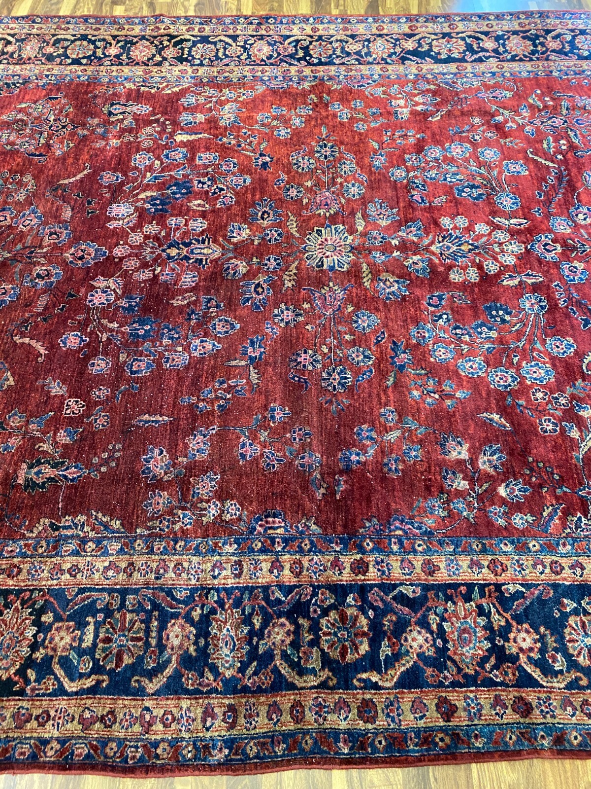 ALTER TEPPICH AUS WOLLE HANDGEKNÜPFT PERSER 350x260cm ORIENTTEPPICH – Bild 4