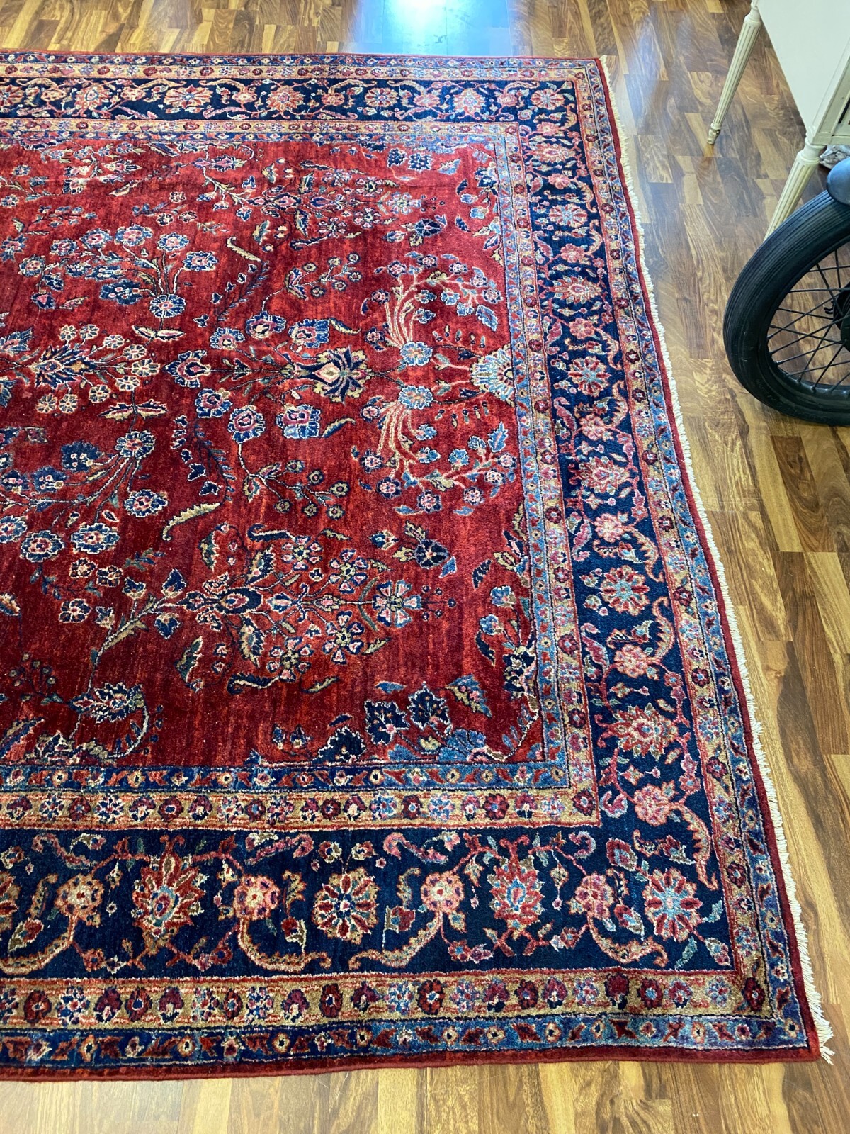 ALTER TEPPICH AUS WOLLE HANDGEKNÜPFT PERSER 350x260cm ORIENTTEPPICH – Bild 5