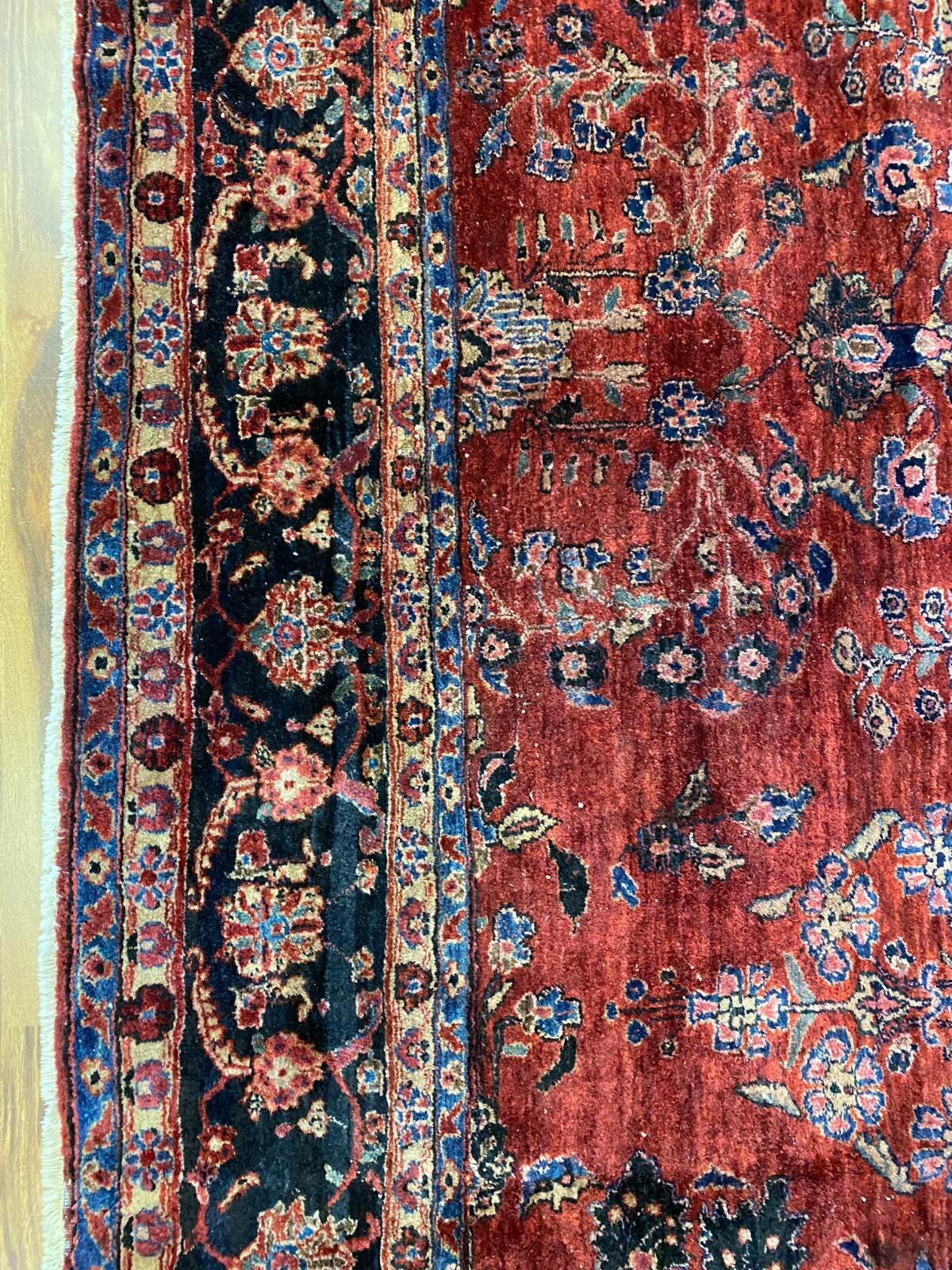 ALTER TEPPICH AUS WOLLE HANDGEKNÜPFT PERSER 350x260cm ORIENTTEPPICH – Bild 7