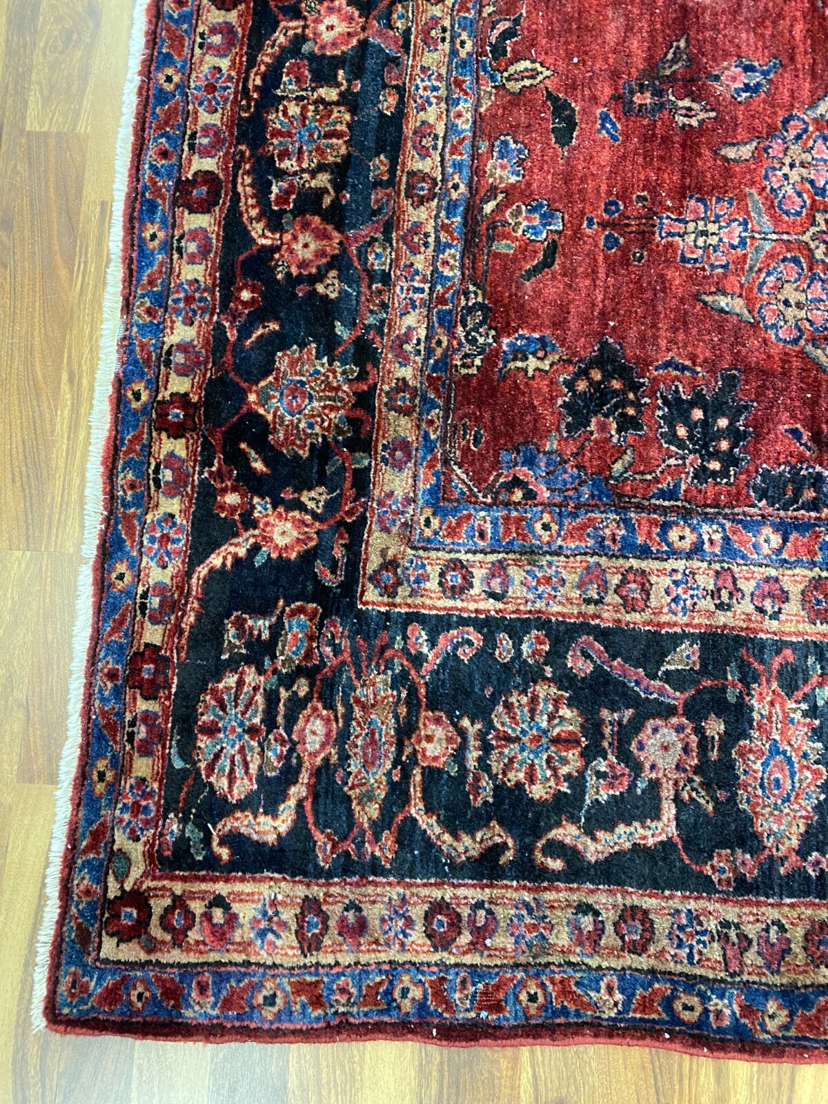 ALTER TEPPICH AUS WOLLE HANDGEKNÜPFT PERSER 350x260cm ORIENTTEPPICH – Bild 8