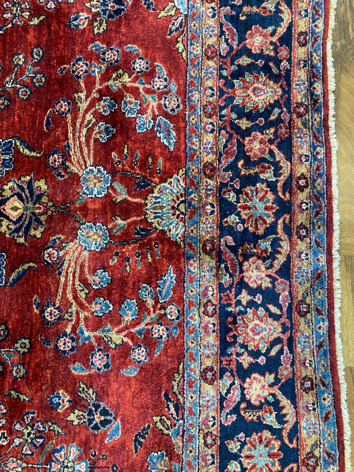 ALTER TEPPICH AUS WOLLE HANDGEKNÜPFT PERSER 350x260cm ORIENTTEPPICH – Bild 10