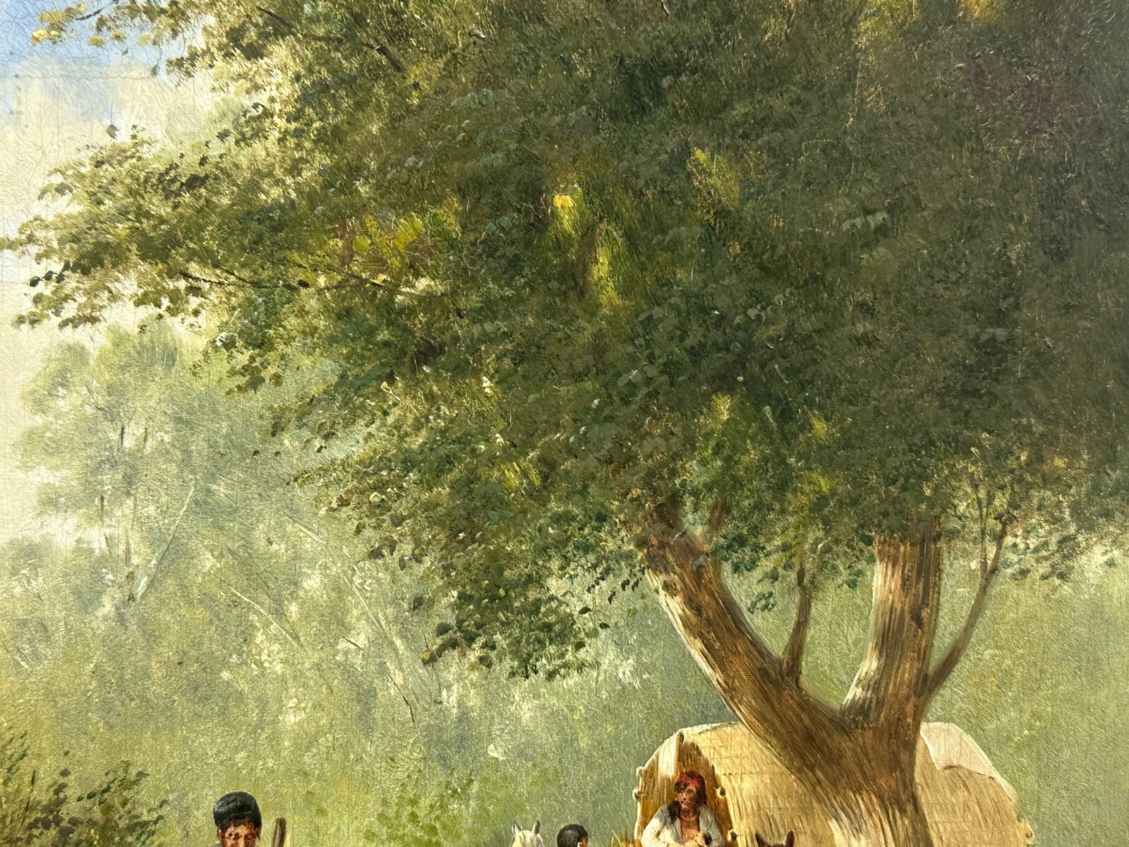 ÖLGEMÄLDE PERSONEN MIT KUTSCHE AUF DER RAST FRANZ QUAGLIO (1844-1920) – Bild 5