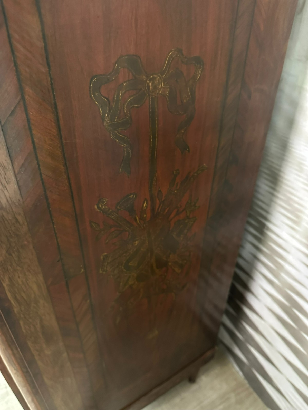 ANTIKER LOUIS SEIZE SEKRETÄR ENDE 18 TES JHDT KOMPLETT INTARSIERT MARMOR PLATTE – Bild 11