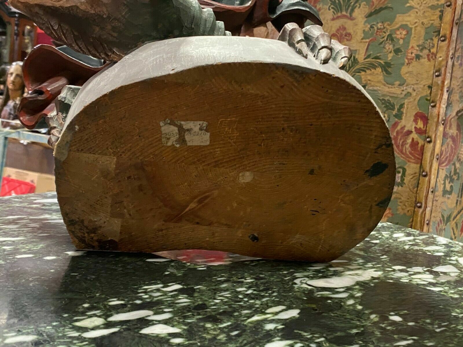 HEILIGENFIGUR HEILIGER GEORG DRACHENTÖTER SKULPTUR HOLZ MASSIV POLYCHROM – Bild 13