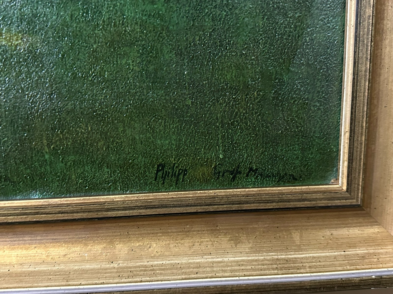 Philipp GRAF (1874-1947) ÖLGEMÄLDE LANDSCHAFT VOR GEBIRGE – Bild 4