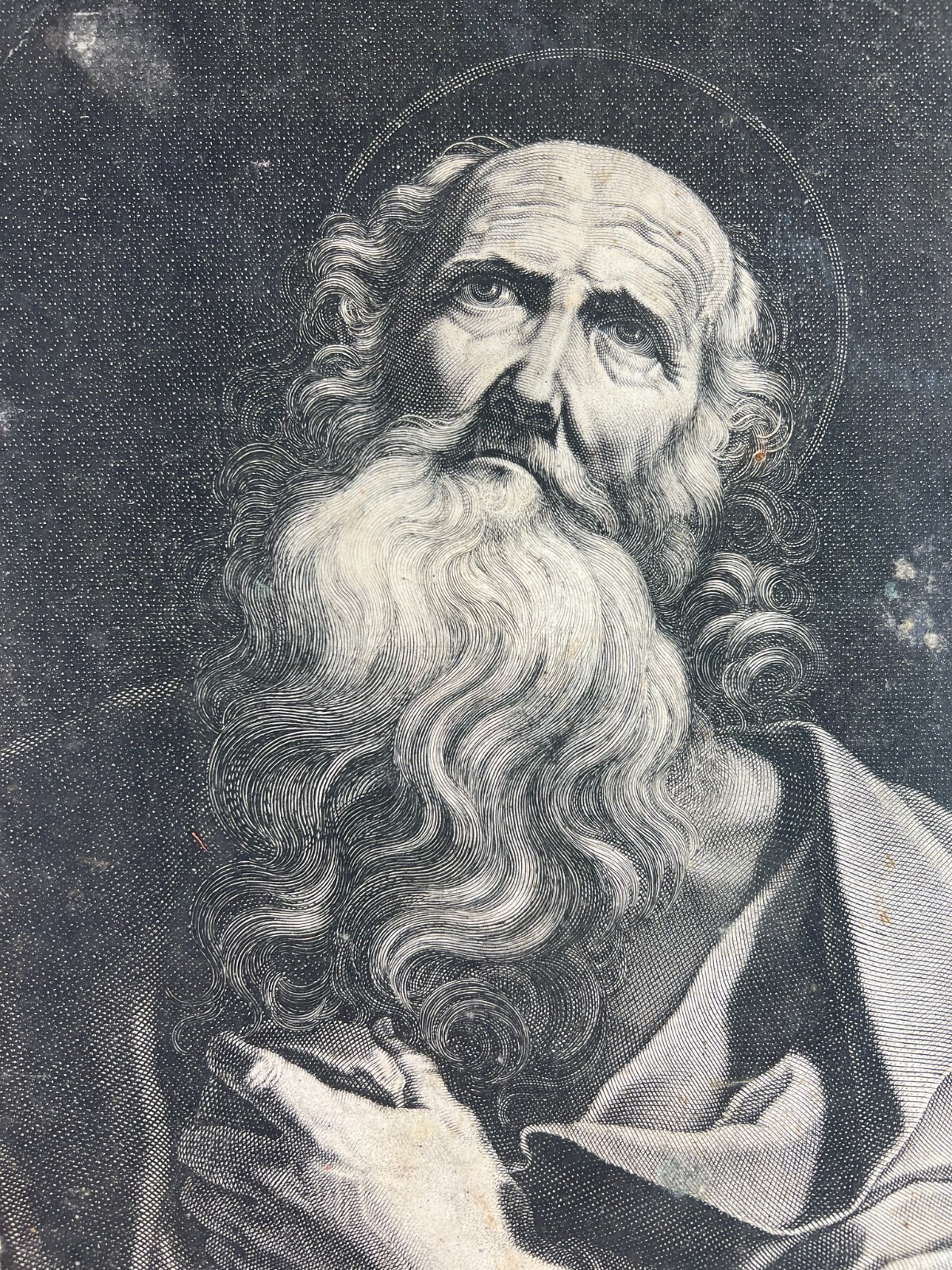 Antiker Stich auf Papier Heiliger Hieronimus Jean COUVAY (1605/22-1663) – Bild 3