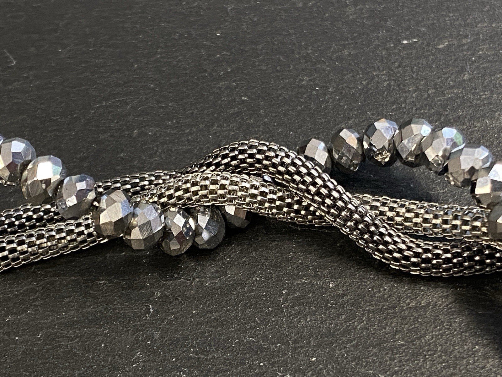 MODESCHMUCK HALSKETTE KETTE MEHRSCHICHTIG SILBERFARBEN ca 44,88g – Bild 12