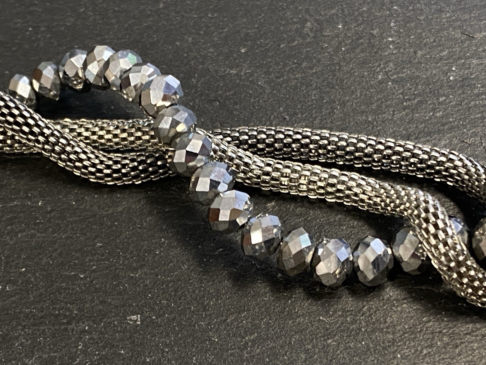 MODESCHMUCK HALSKETTE KETTE MEHRSCHICHTIG SILBERFARBEN ca 44,88g – Bild 13