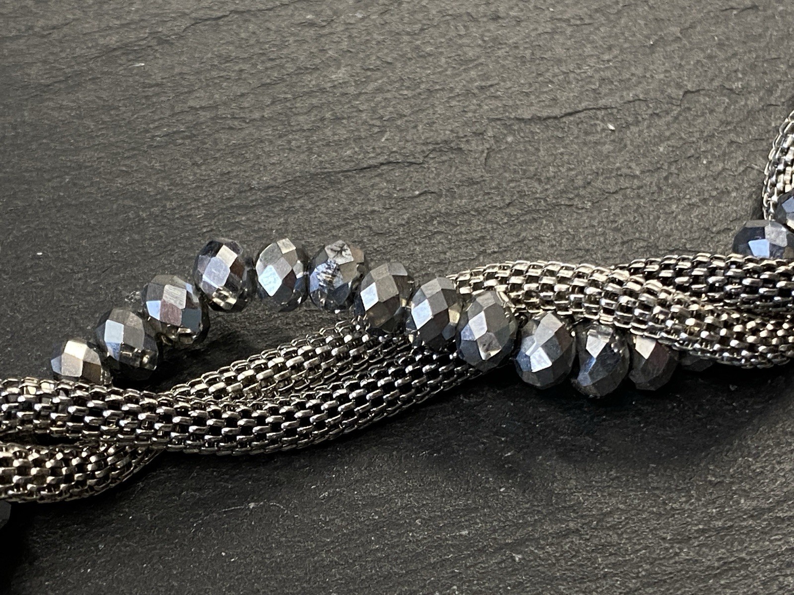 MODESCHMUCK HALSKETTE KETTE MEHRSCHICHTIG SILBERFARBEN ca 44,88g – Bild 4