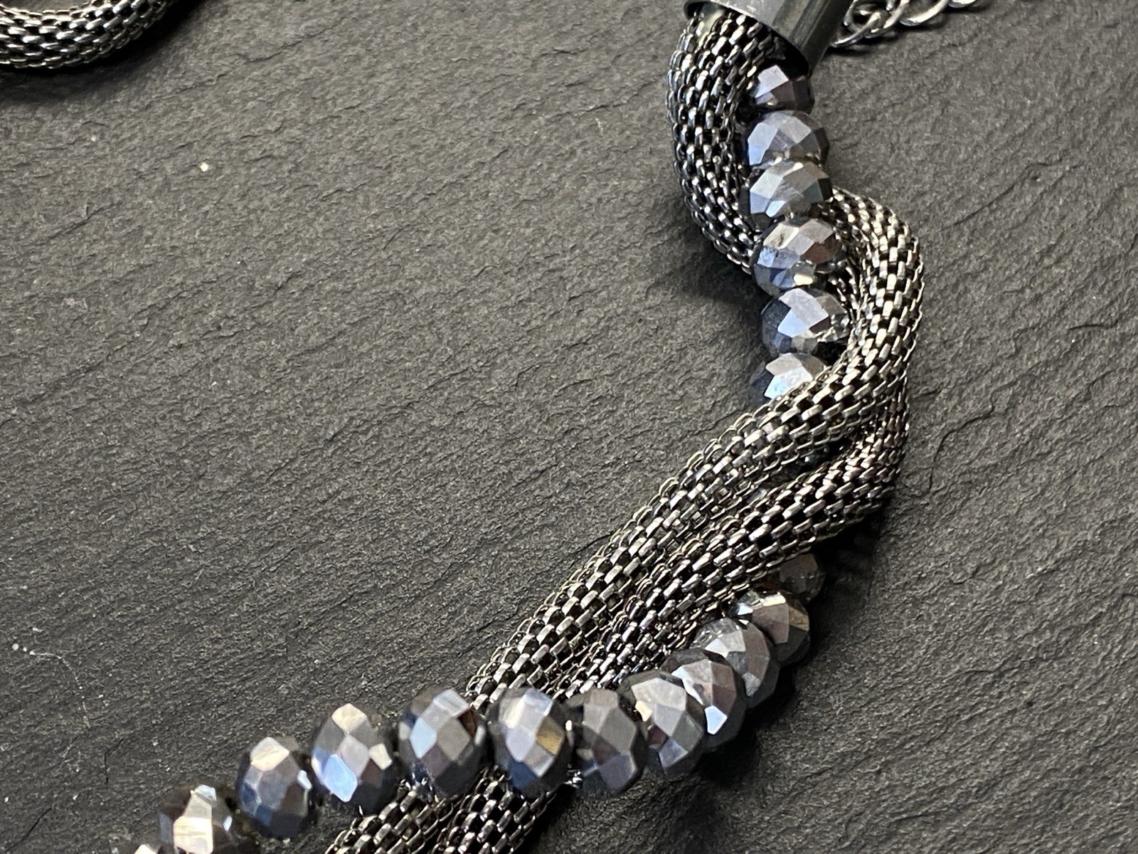 MODESCHMUCK HALSKETTE KETTE MEHRSCHICHTIG SILBERFARBEN ca 44,88g – Bild 5