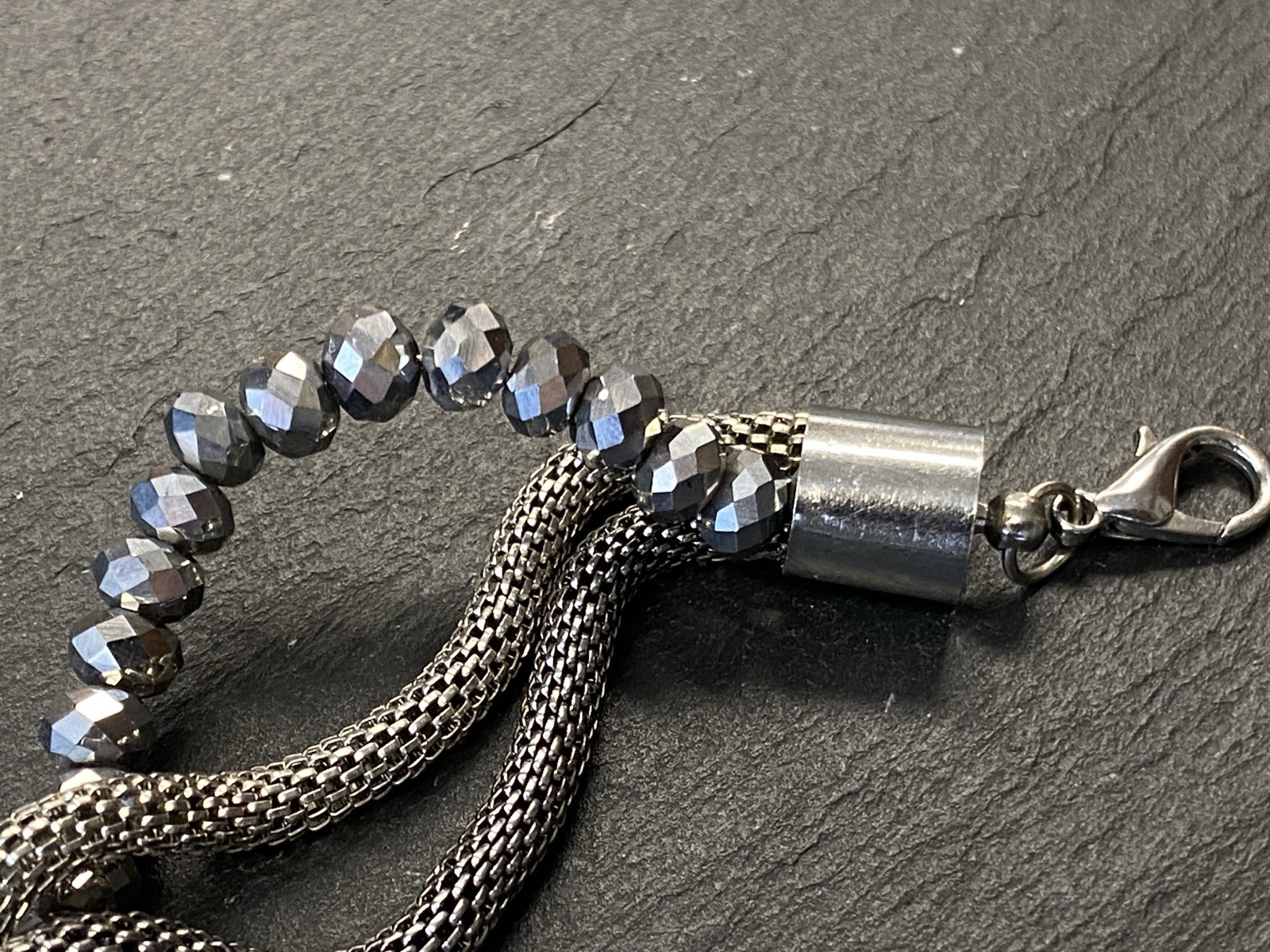 MODESCHMUCK HALSKETTE KETTE MEHRSCHICHTIG SILBERFARBEN ca 44,88g – Bild 8