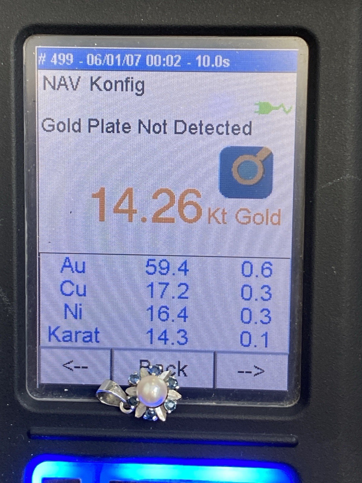 KETTENANHÄNGER KETTEN ANHÄNGER AUS 14K GOLD WEISSGOLD MIT PERLE UND SAPHIREN – Bild 12