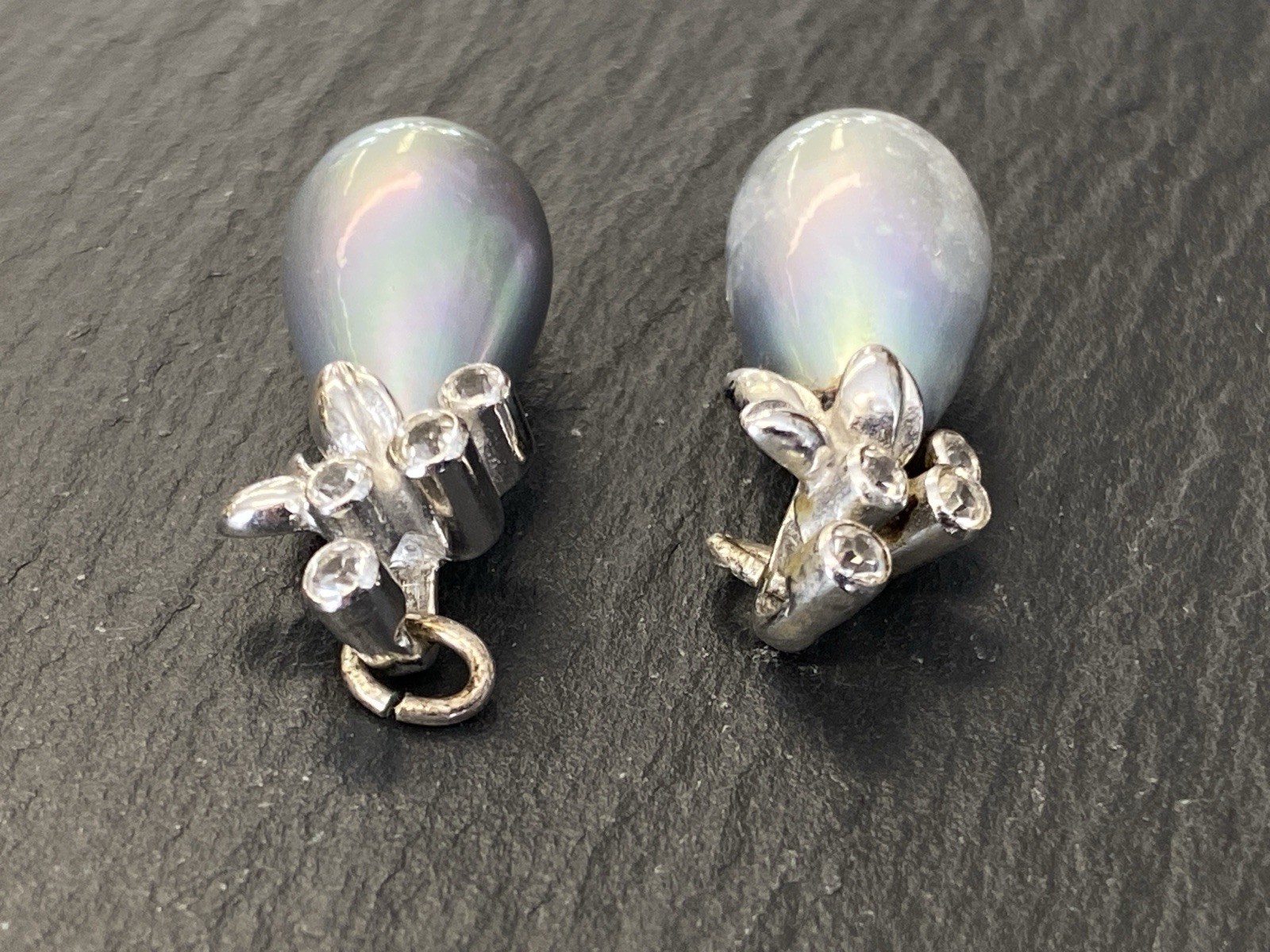 OHRHÄNGER KETTEN ANHÄNGER HÄNGER 925 STERLING SILBER KUNSTPERLEN PERLE GLAS – Bild 11