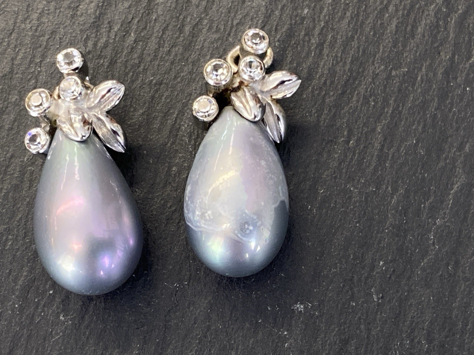 OHRHÄNGER KETTEN ANHÄNGER HÄNGER 925 STERLING SILBER KUNSTPERLEN PERLE GLAS – Bild 6