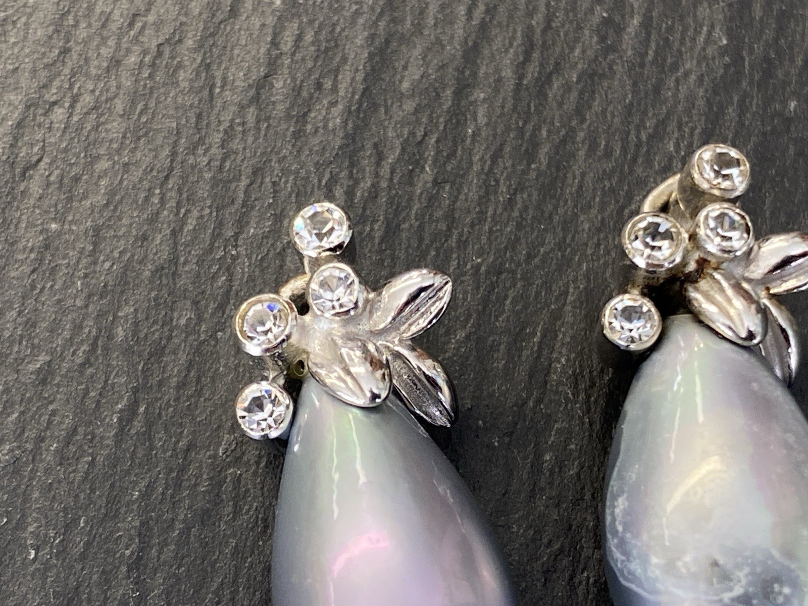 OHRHÄNGER KETTEN ANHÄNGER HÄNGER 925 STERLING SILBER KUNSTPERLEN PERLE GLAS – Bild 8