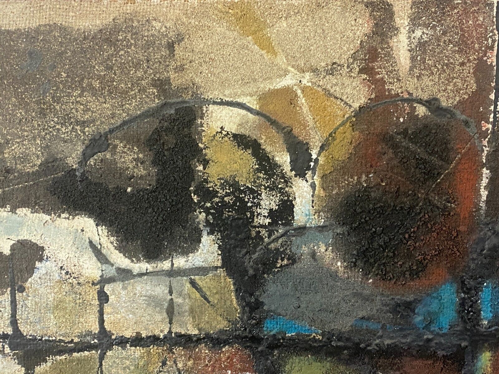 ABSTRAKTES ÖLGEMÄLDE AUF LEINWAND SIGNIERT XAM 69x51cm Pedro QUETGLAS FERRER – Bild 5