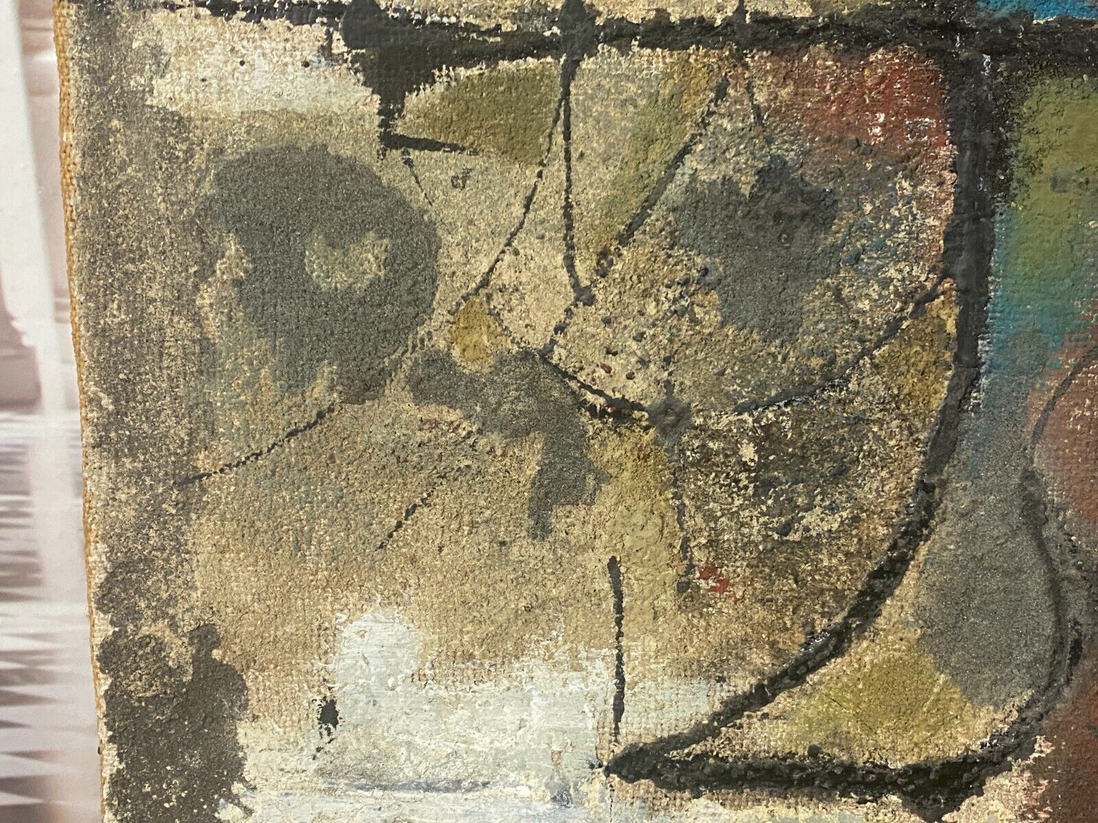 ABSTRAKTES ÖLGEMÄLDE AUF LEINWAND SIGNIERT XAM 69x51cm Pedro QUETGLAS FERRER – Bild 6
