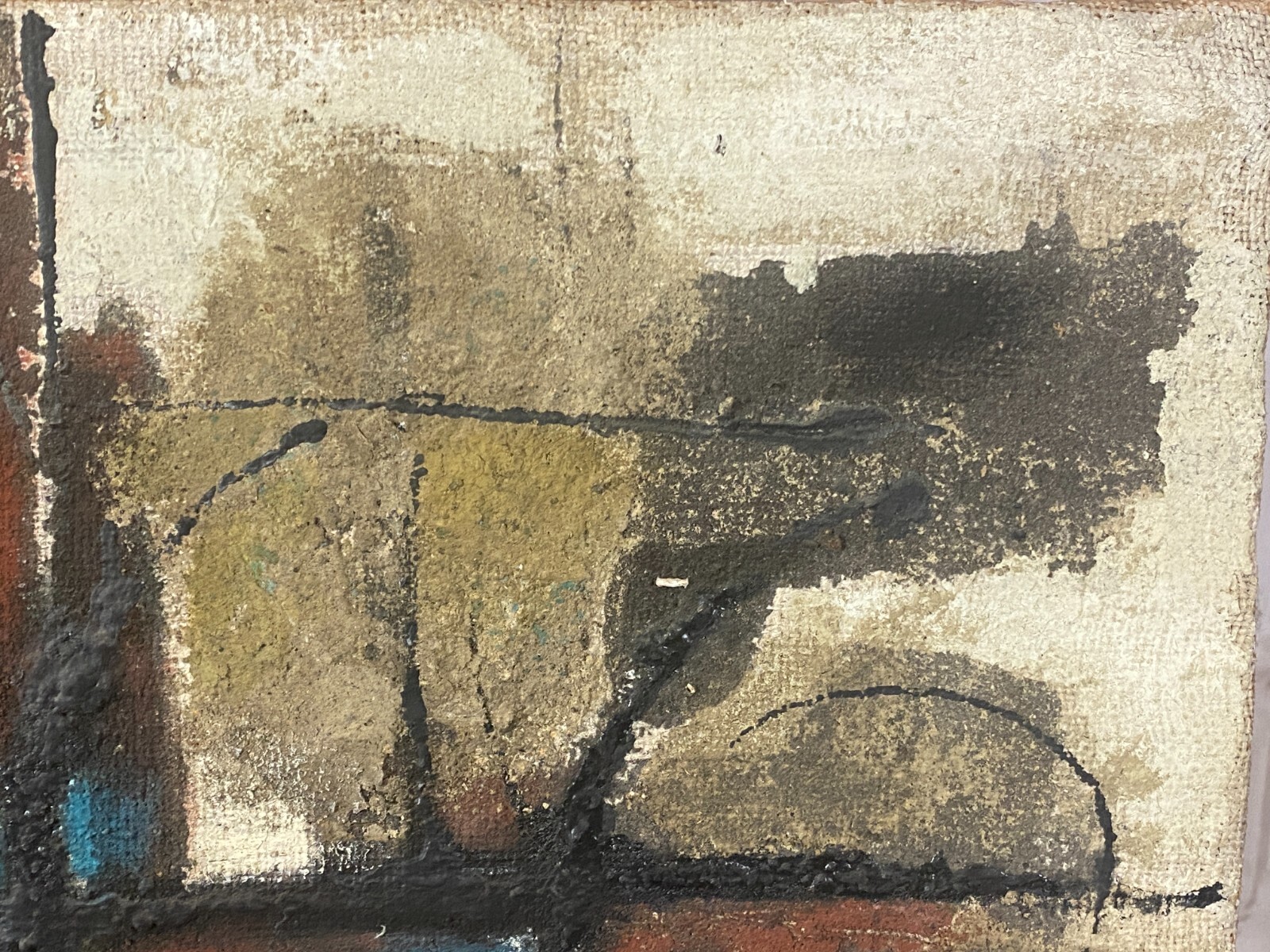 ABSTRAKTES ÖLGEMÄLDE AUF LEINWAND SIGNIERT XAM 69x51cm Pedro QUETGLAS FERRER – Bild 7