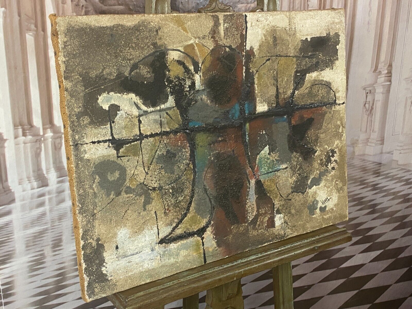 ABSTRAKTES ÖLGEMÄLDE AUF LEINWAND SIGNIERT XAM 69x51cm Pedro QUETGLAS FERRER – Bild 10