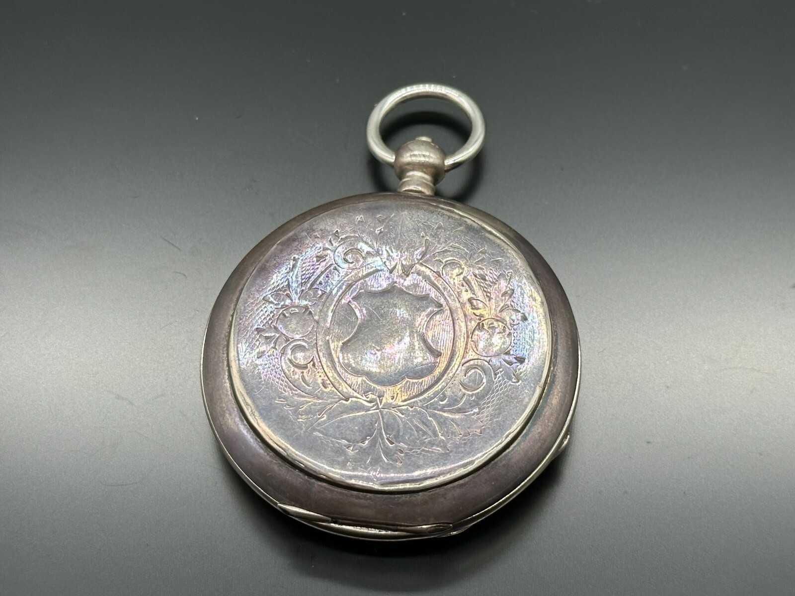 ANTIKE TASCHENUHR AUS SILBER 875 PEGASUS FÜR RUSSLAND 56mm FUNKTIONSFÄHIG – Bild 3