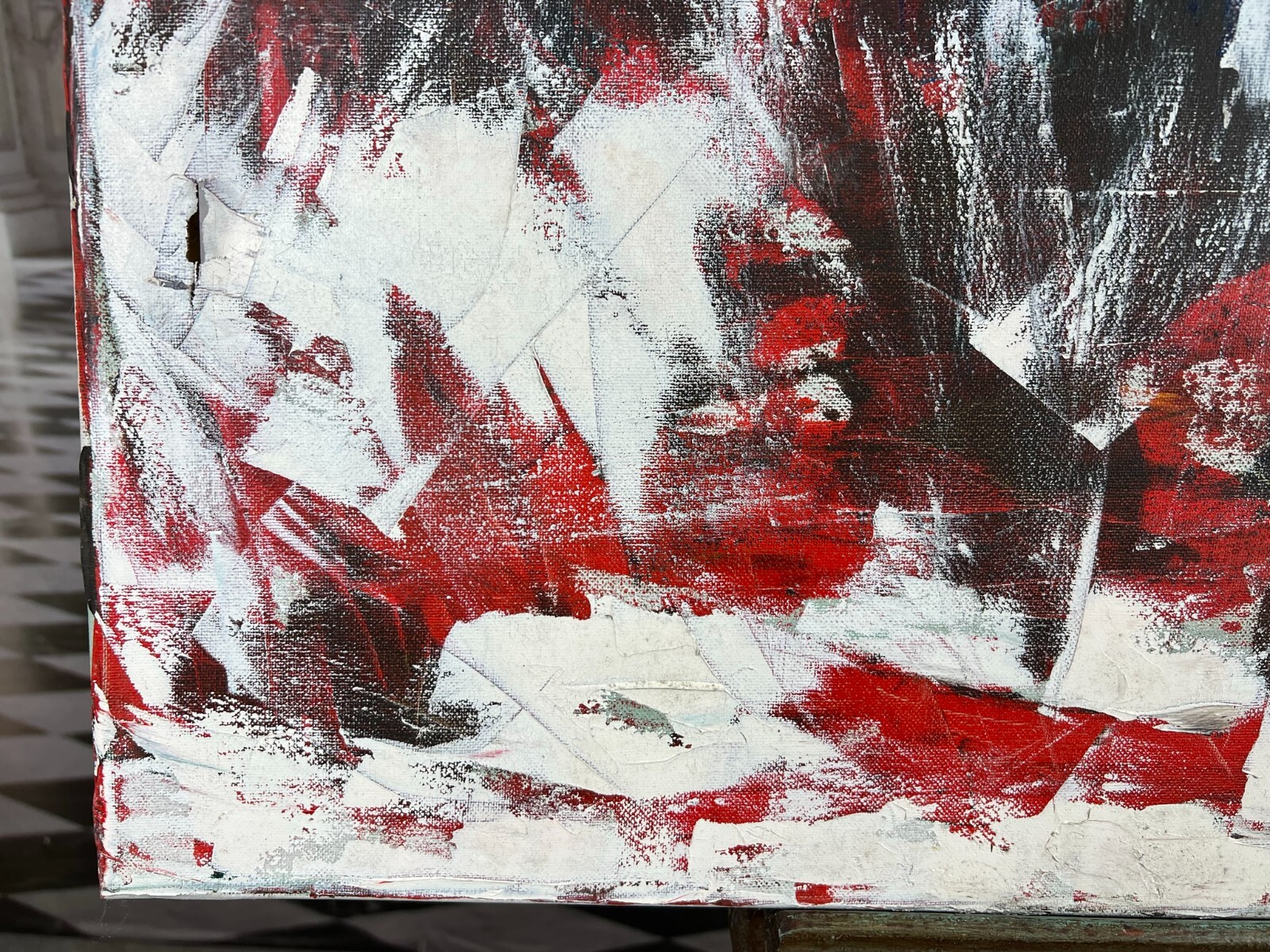 SEHR GROSSES MODERNES ÖLGEMÄLDE ABSTRAKT 100x80cm – Bild 11