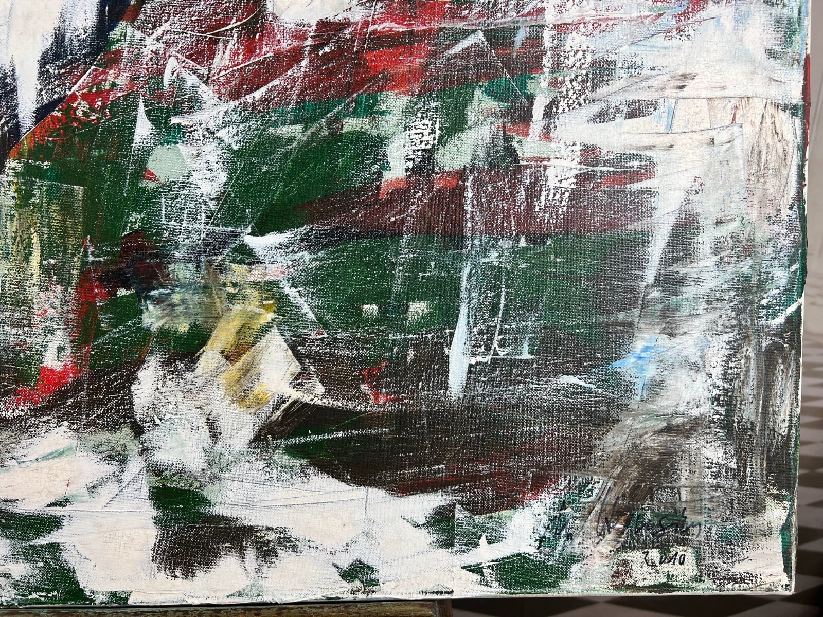 SEHR GROSSES MODERNES ÖLGEMÄLDE ABSTRAKT 100x80cm – Bild 13