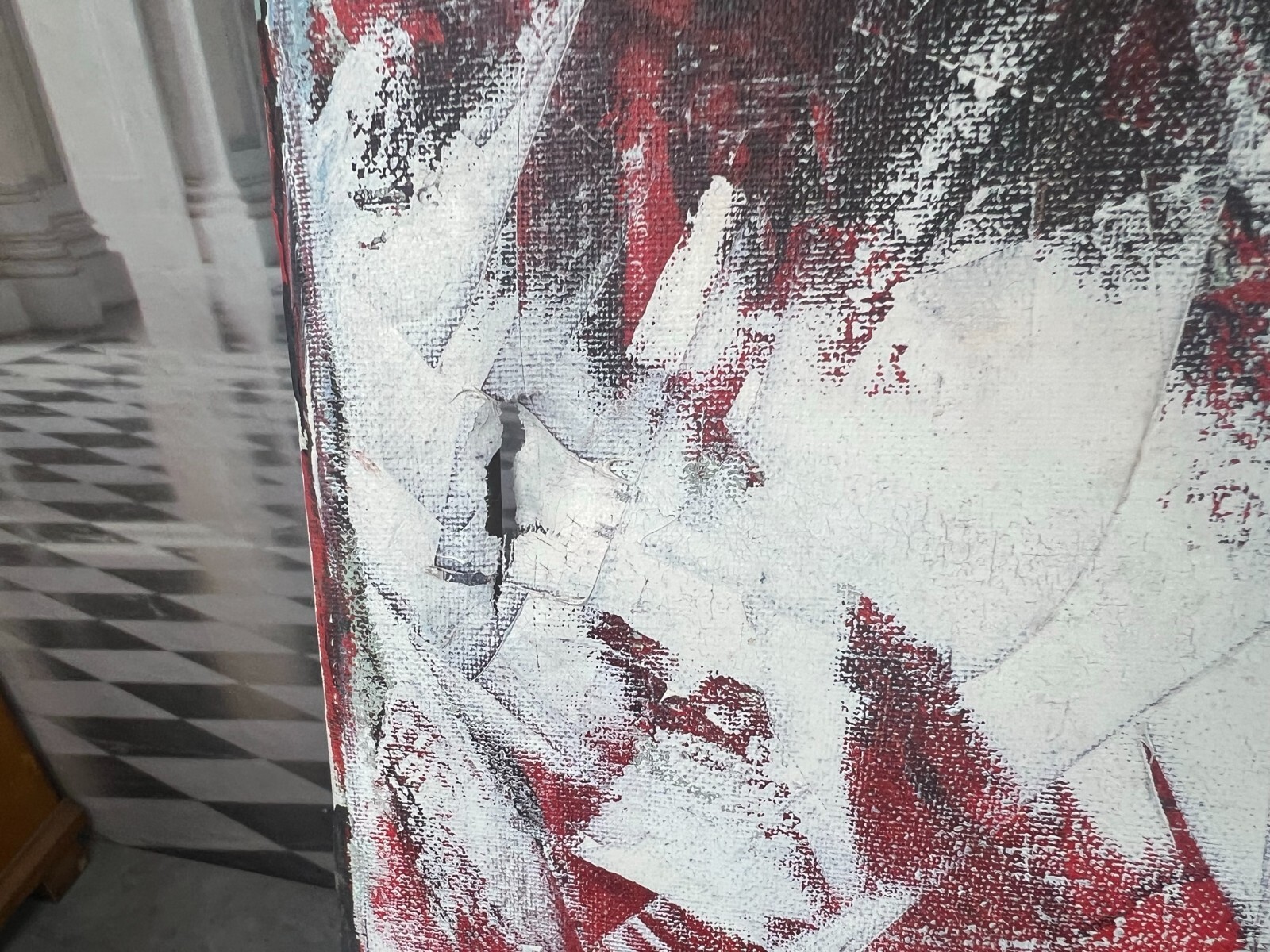 SEHR GROSSES MODERNES ÖLGEMÄLDE ABSTRAKT 100x80cm – Bild 14
