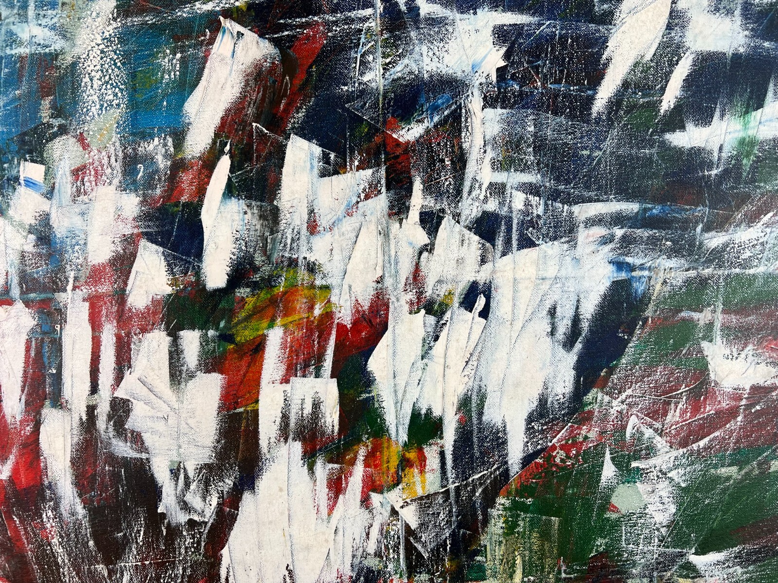 SEHR GROSSES MODERNES ÖLGEMÄLDE ABSTRAKT 100x80cm – Bild 3