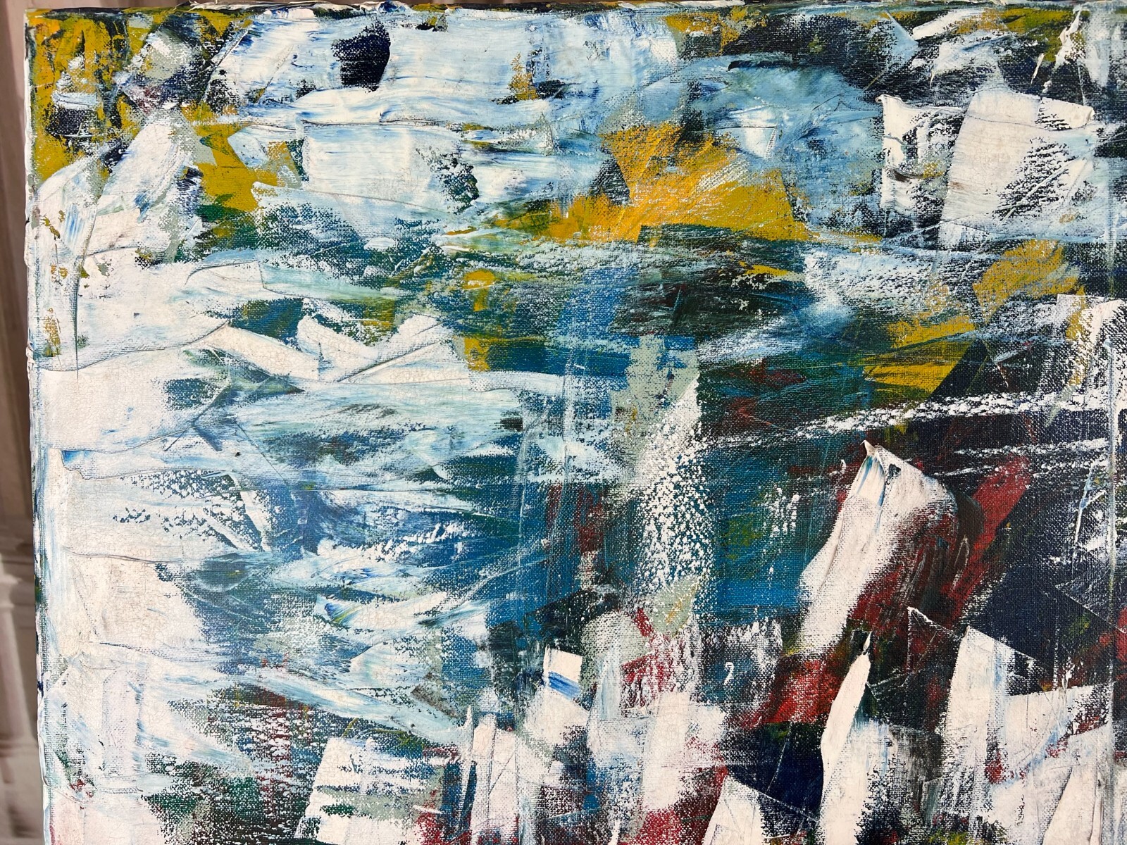 SEHR GROSSES MODERNES ÖLGEMÄLDE ABSTRAKT 100x80cm – Bild 5