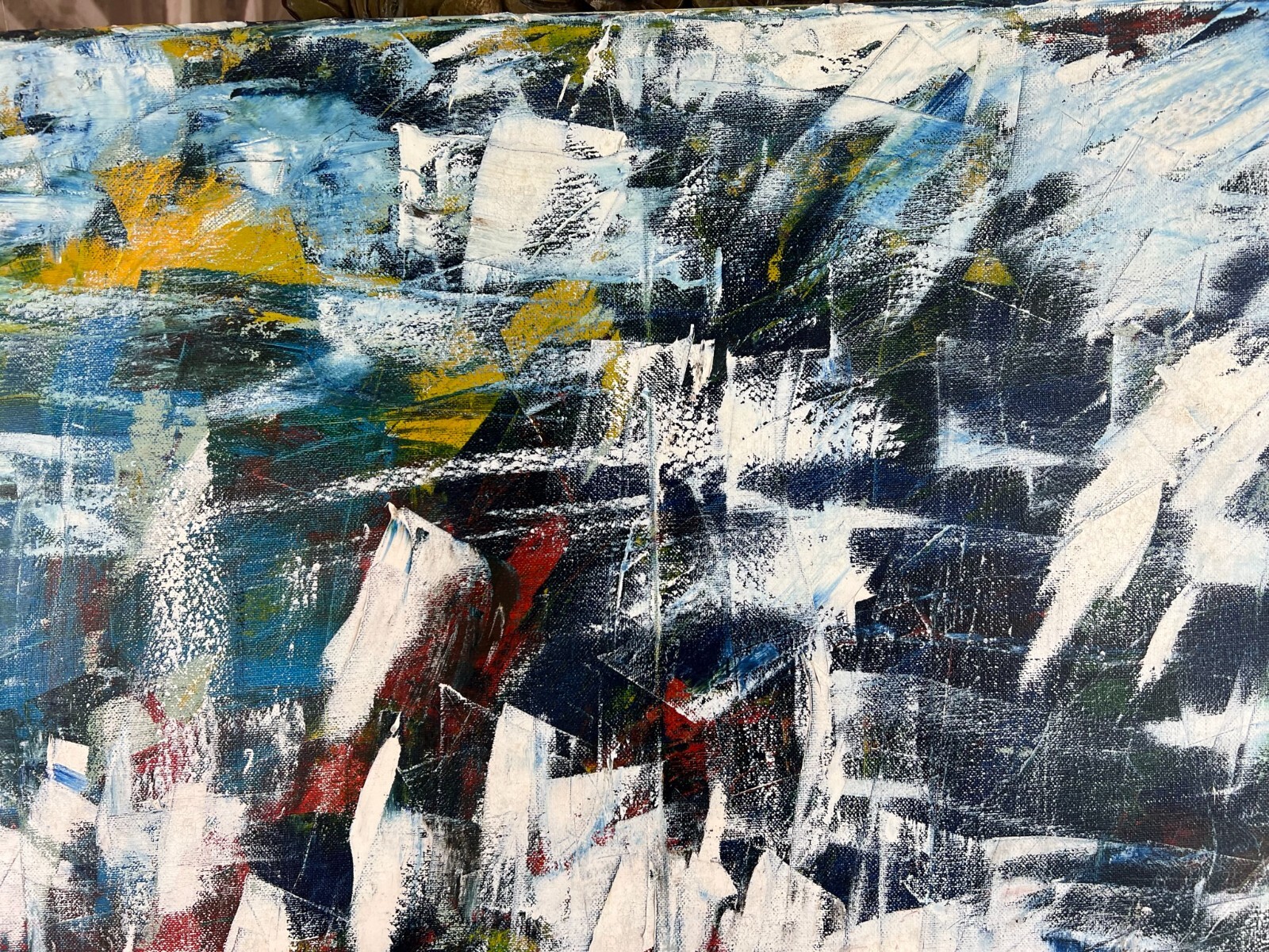 SEHR GROSSES MODERNES ÖLGEMÄLDE ABSTRAKT 100x80cm – Bild 6