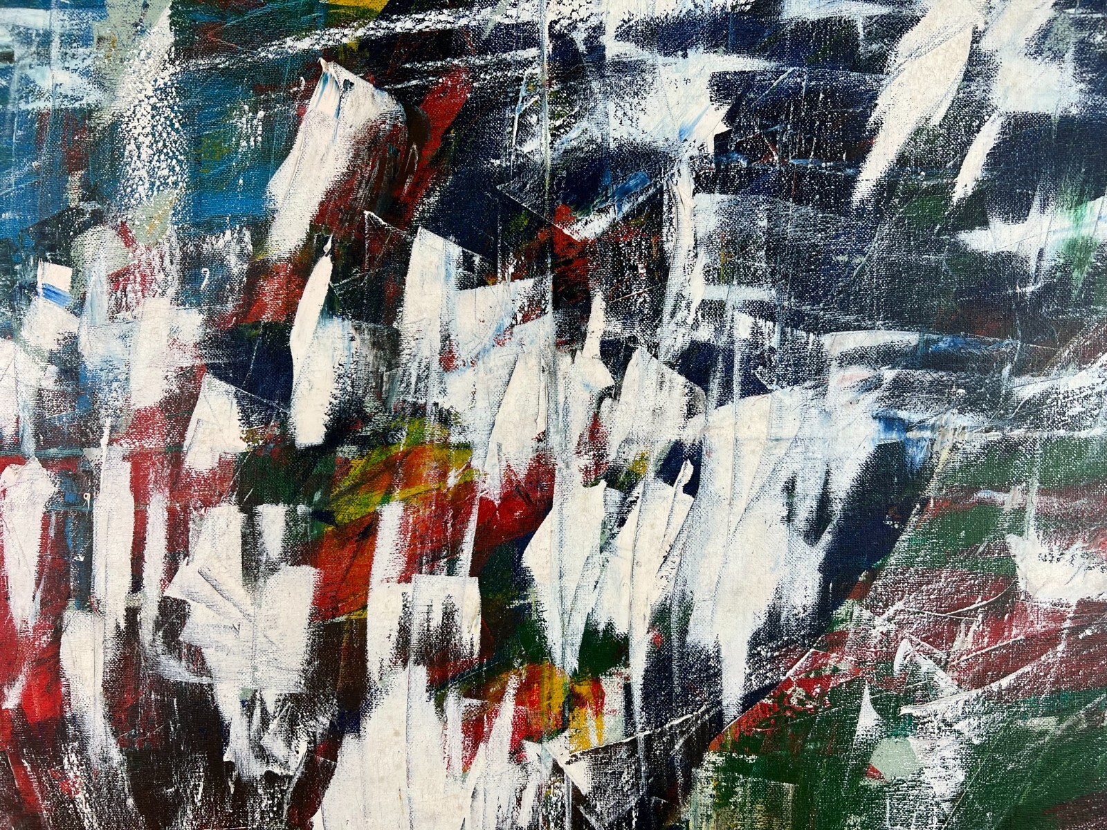 SEHR GROSSES MODERNES ÖLGEMÄLDE ABSTRAKT 100x80cm – Bild 9
