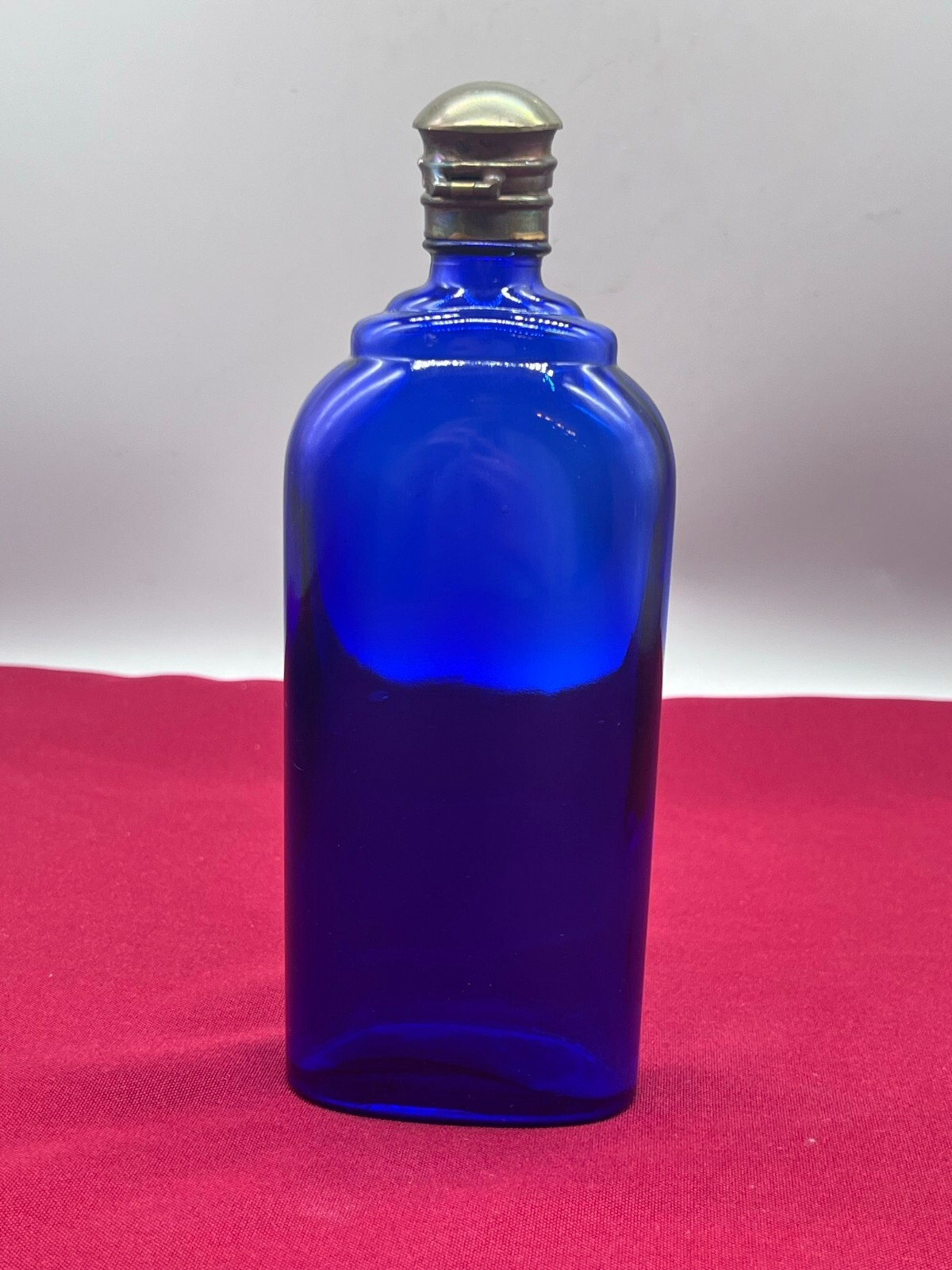 ANTIKE APOTHEKERFLASCHE AUS GLAS MIT KUPFER MONTUR – Bild 4