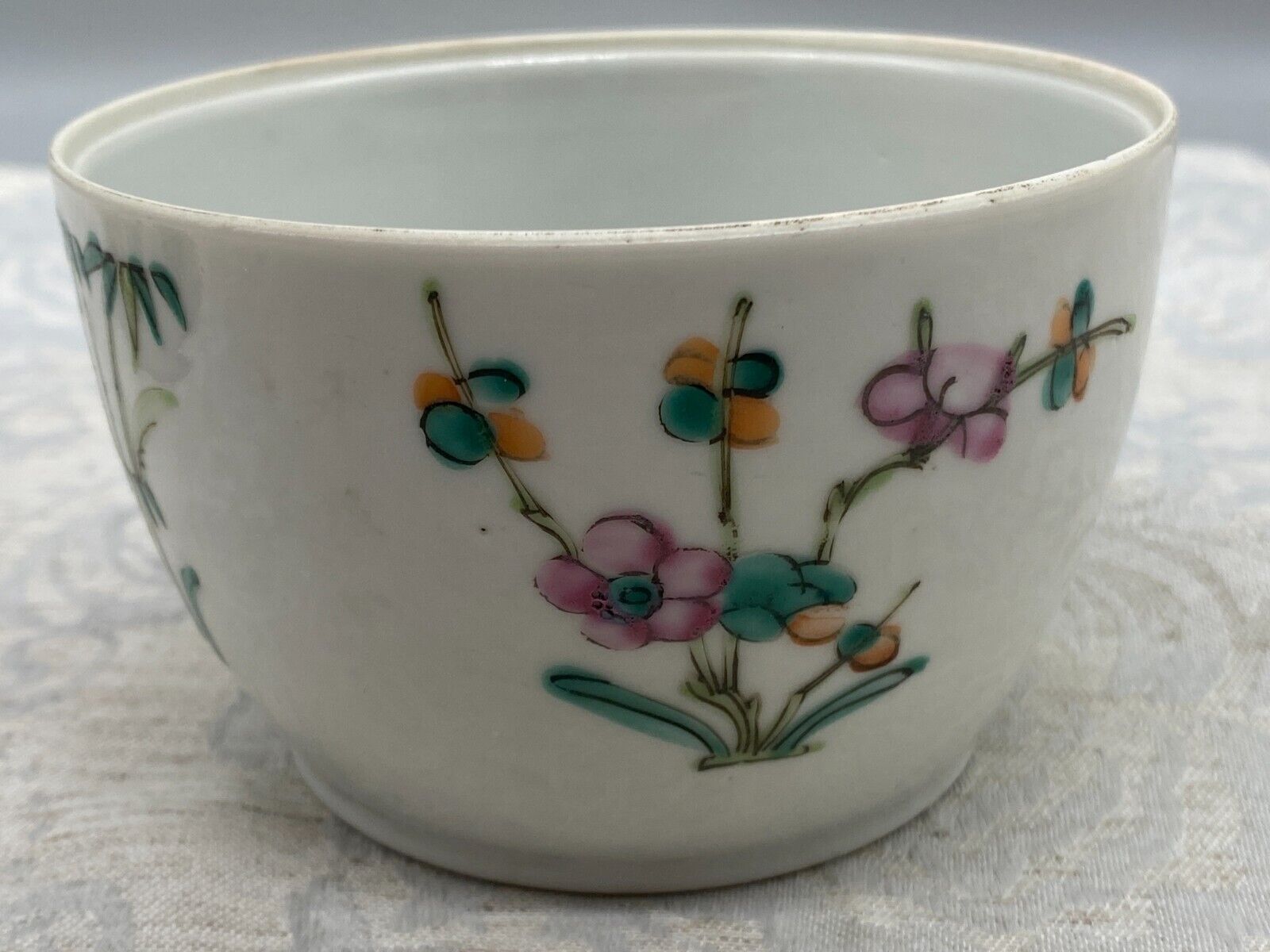 CHINA DECKELDOSE DOSE ANTIK 19 TES JHDT BLUMEN DEKOR HANDBEMALT – Bild 17