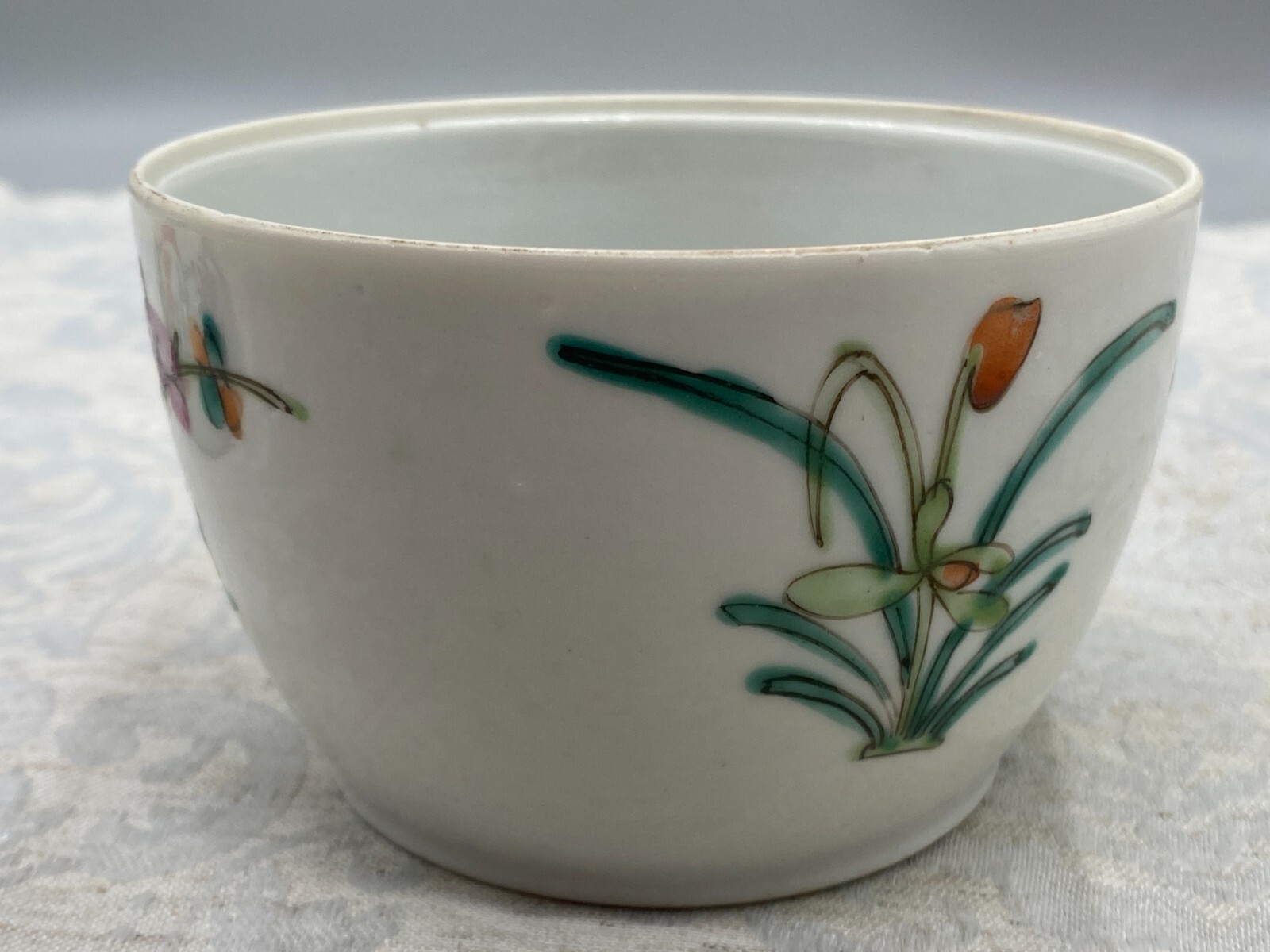 CHINA DECKELDOSE DOSE ANTIK 19 TES JHDT BLUMEN DEKOR HANDBEMALT – Bild 18