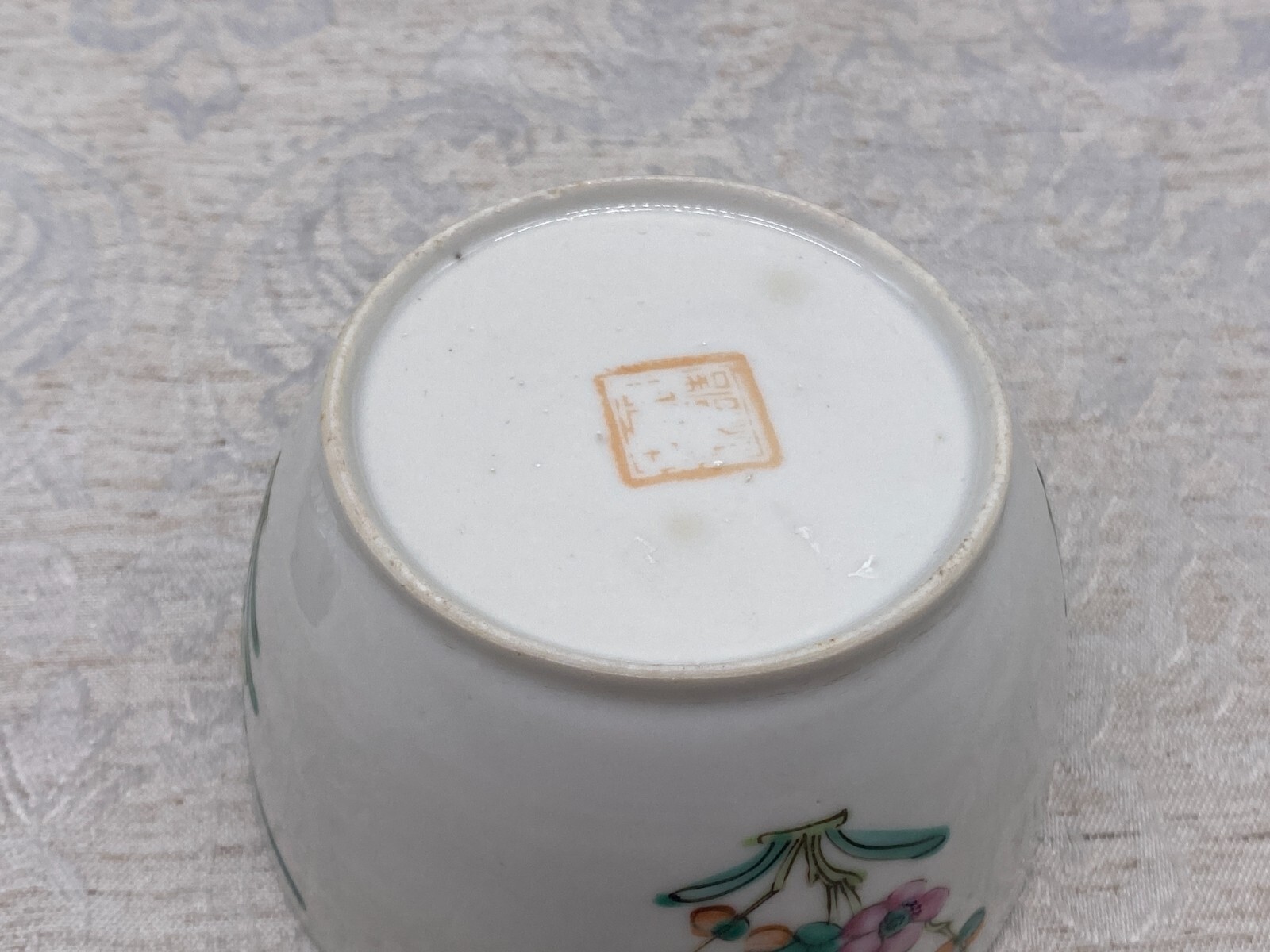 CHINA DECKELDOSE DOSE ANTIK 19 TES JHDT BLUMEN DEKOR HANDBEMALT – Bild 19
