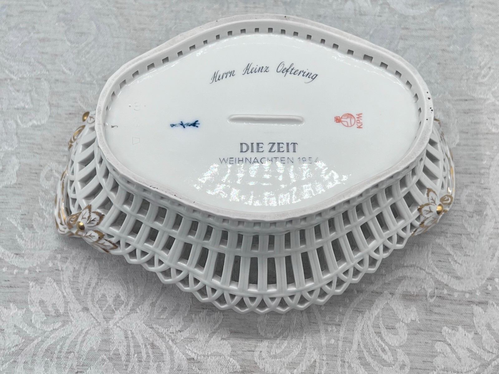 KORB DURCHBRUCHKORB AUS PORZELLAN KPM HANDBEMALT – Bild 23