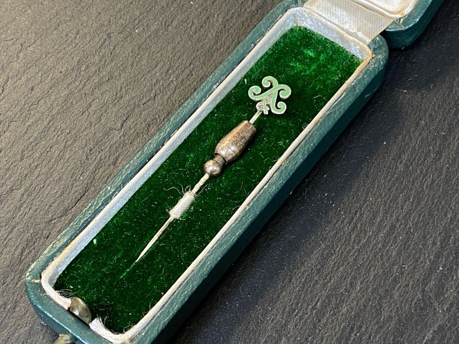 ANSTECKNADEL BROSCHE 925 STERLING SILBER EMAILLE DEKOR