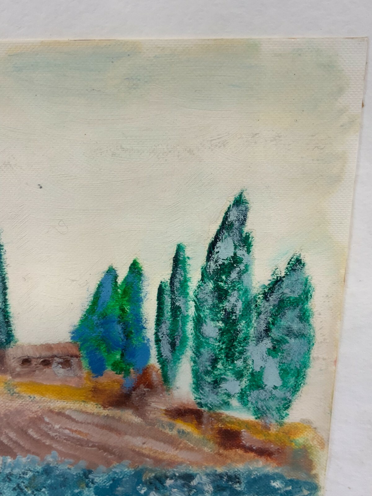 ÖLGEMÄLDE TOSKANA LANDSCHAFT GEMÄLDE SIGNIERT GERAHMT – Bild 5