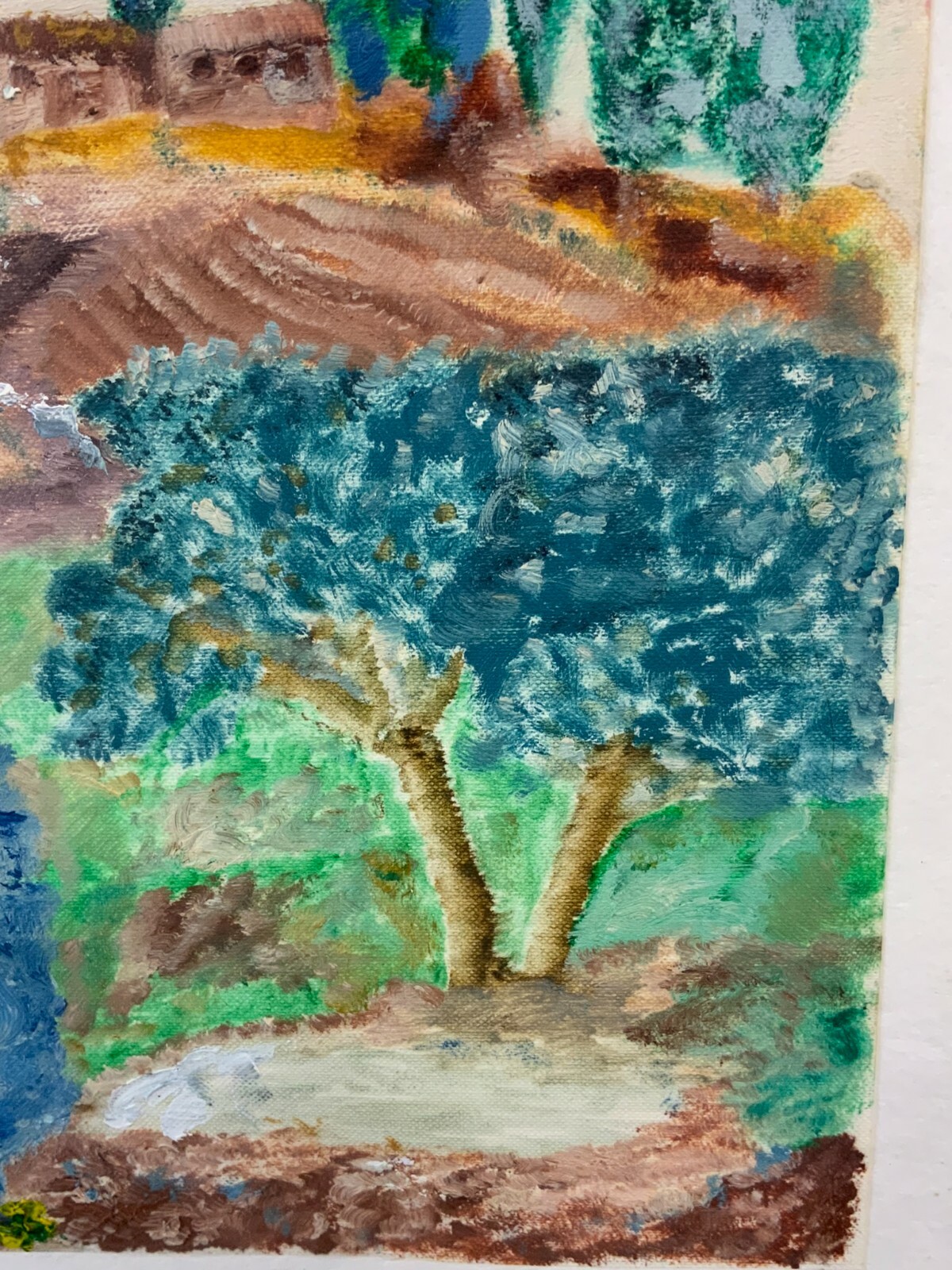 ÖLGEMÄLDE TOSKANA LANDSCHAFT GEMÄLDE SIGNIERT GERAHMT – Bild 6