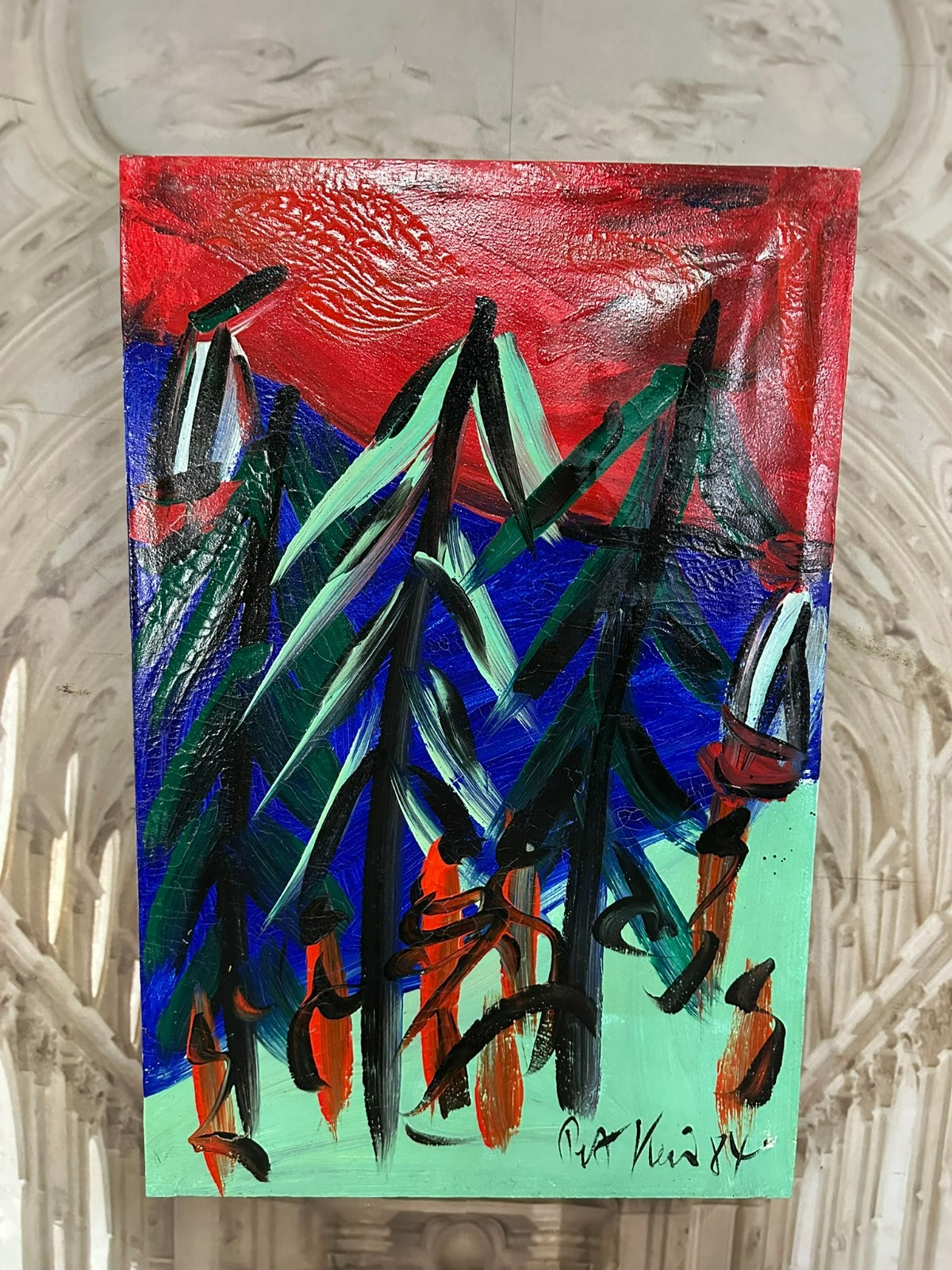 ALTES ACRYL GEMÄLDE PETER ROBERT KEIL ACRYGEMÄLDE 1984 – Bild 3