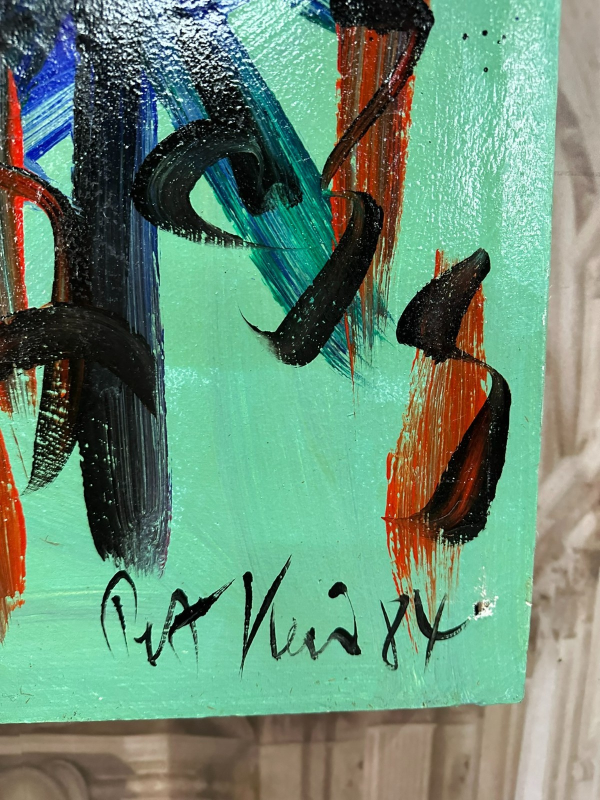 ALTES ACRYL GEMÄLDE PETER ROBERT KEIL ACRYGEMÄLDE 1984 – Bild 4
