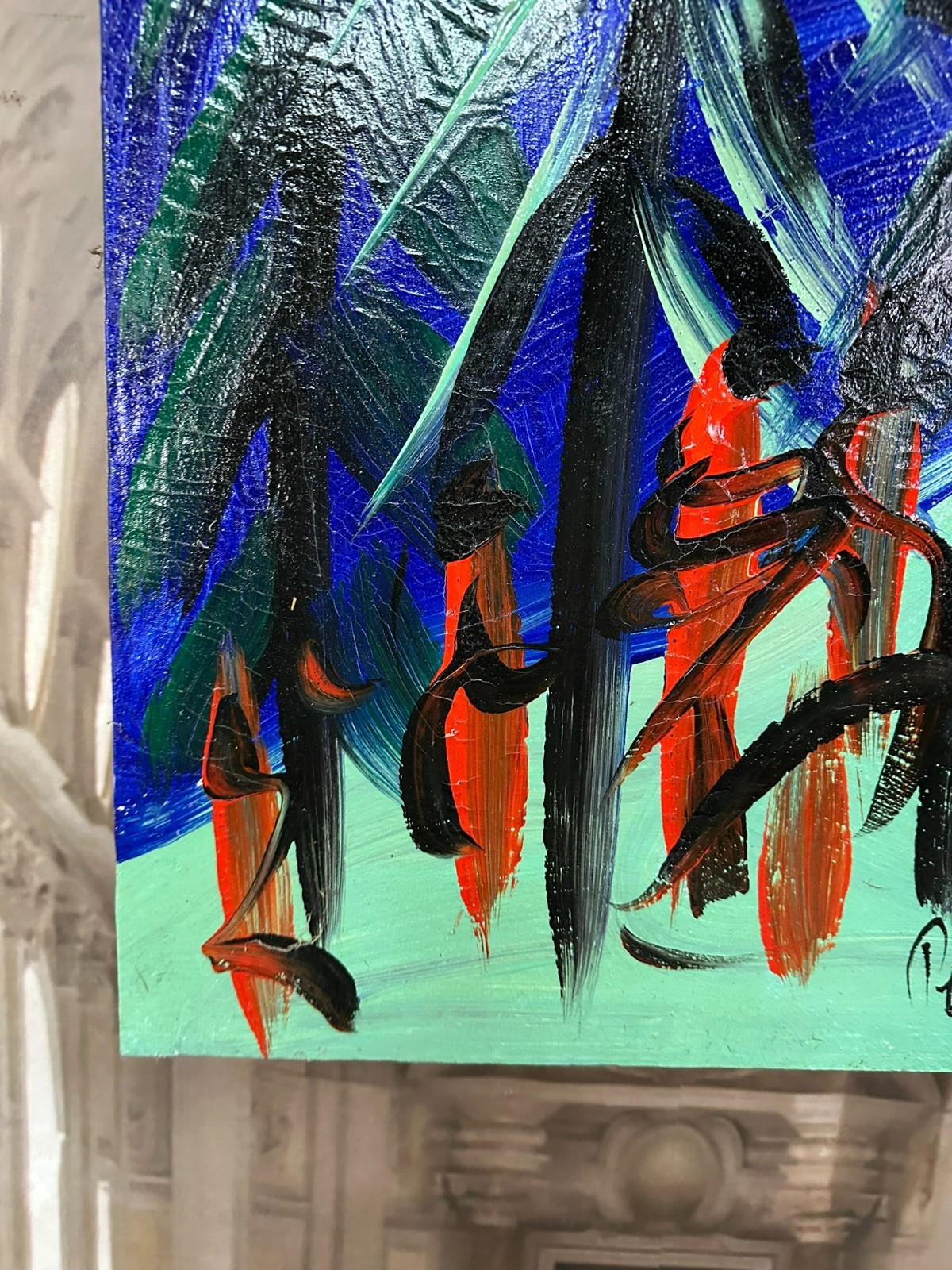 ALTES ACRYL GEMÄLDE PETER ROBERT KEIL ACRYGEMÄLDE 1984 – Bild 5