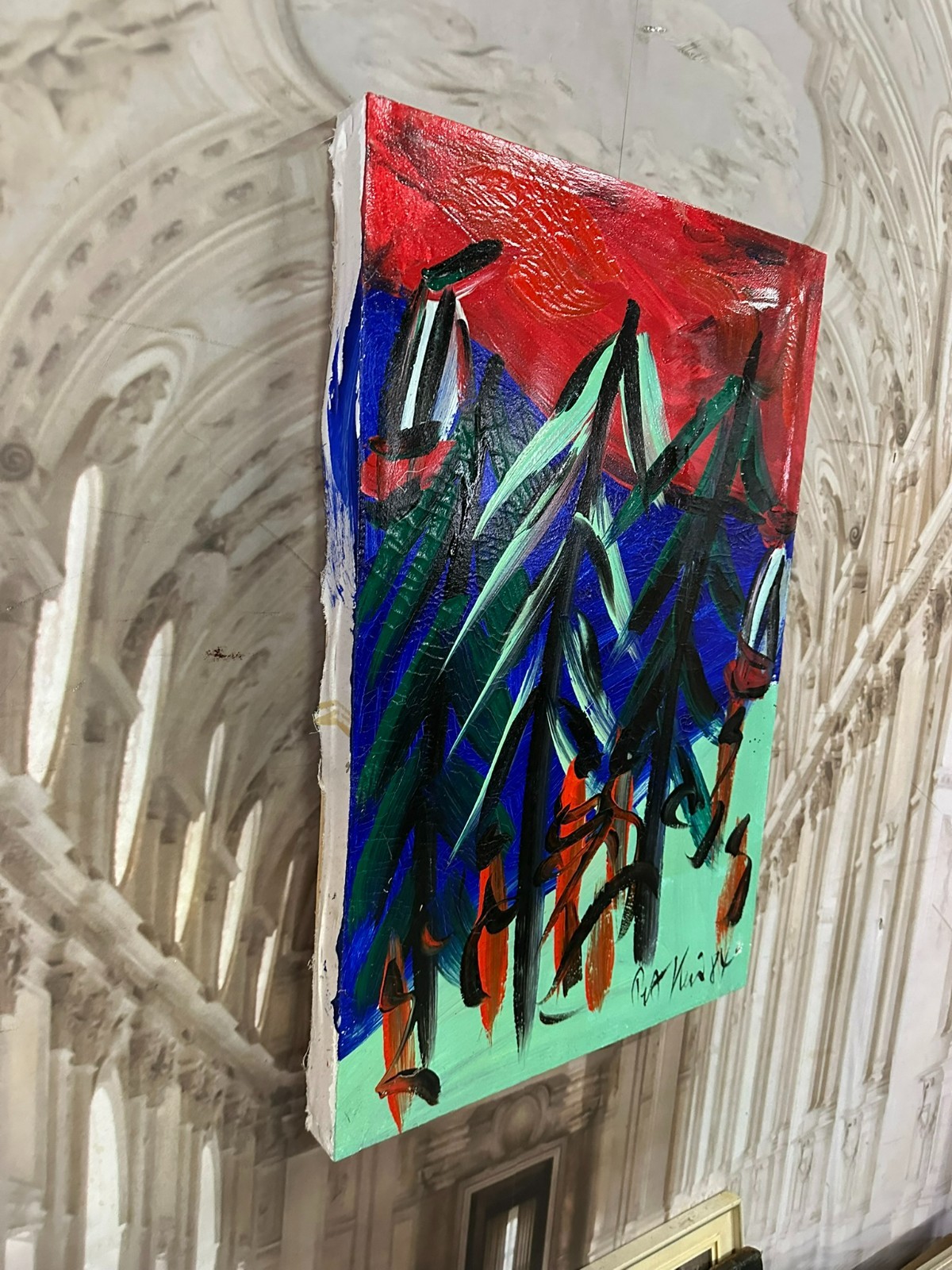 ALTES ACRYL GEMÄLDE PETER ROBERT KEIL ACRYGEMÄLDE 1984 – Bild 9