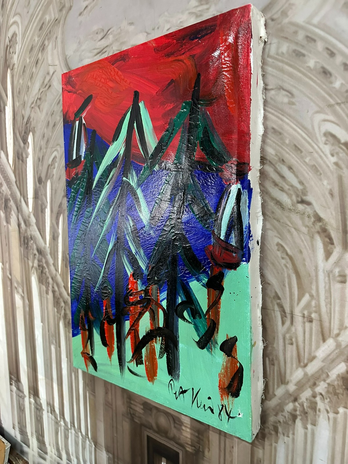 ALTES ACRYL GEMÄLDE PETER ROBERT KEIL ACRYGEMÄLDE 1984 – Bild 10
