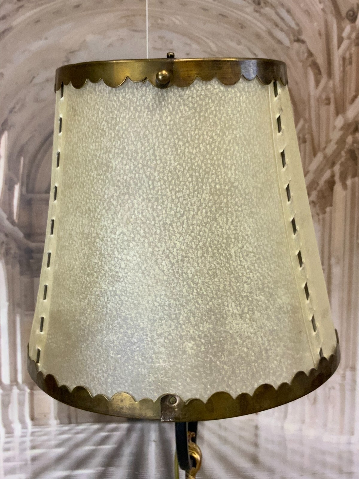 VINTAGE STEHLAMPE AUS EISEN UND MESSING MAXIMALE HÖHE 200cm – Bild 7