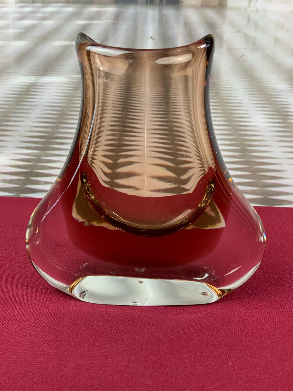 MASSIVE VINTAGE VASE AUS GLAS HANDARBEIT 2,1kg 19cm HOCH – Bild 7