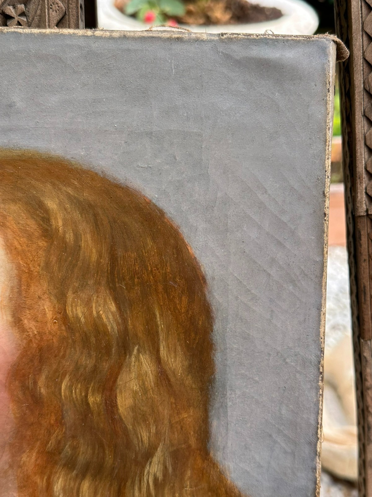 ANTIKES ÖLGEMÄLDE BIEDERMEIER GEMÄLDE PORTRAIT EINER JUNGEN FRAU 19 TES JHDT – Bild 6