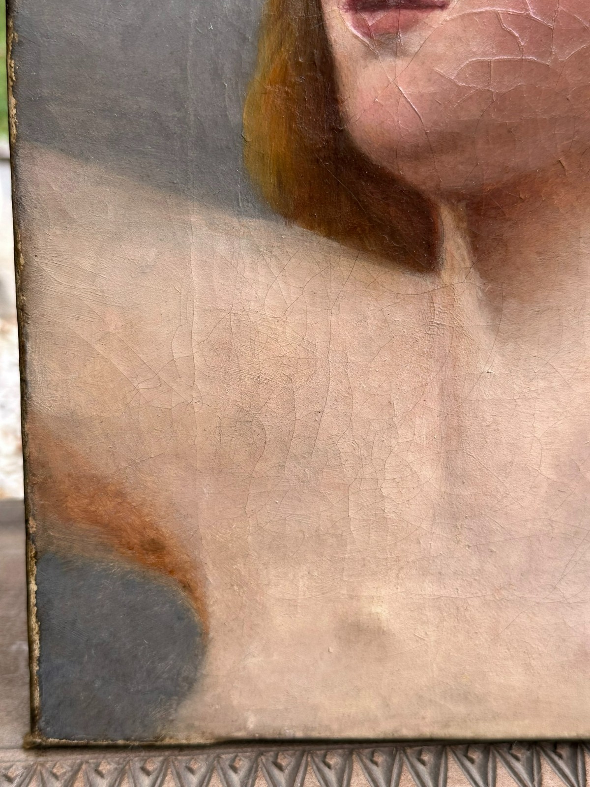ANTIKES ÖLGEMÄLDE BIEDERMEIER GEMÄLDE PORTRAIT EINER JUNGEN FRAU 19 TES JHDT – Bild 7