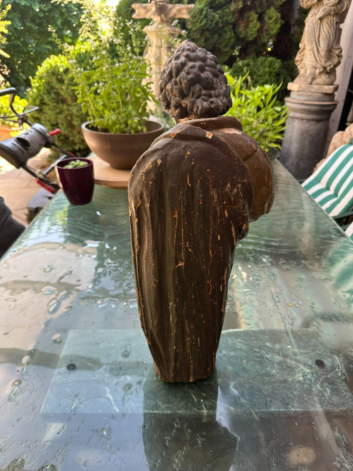 ANTIKE BAROCK HEILIGENFIGUR 18 TES JHDT HEILIGER APOSTEL 51cm – Bild 16