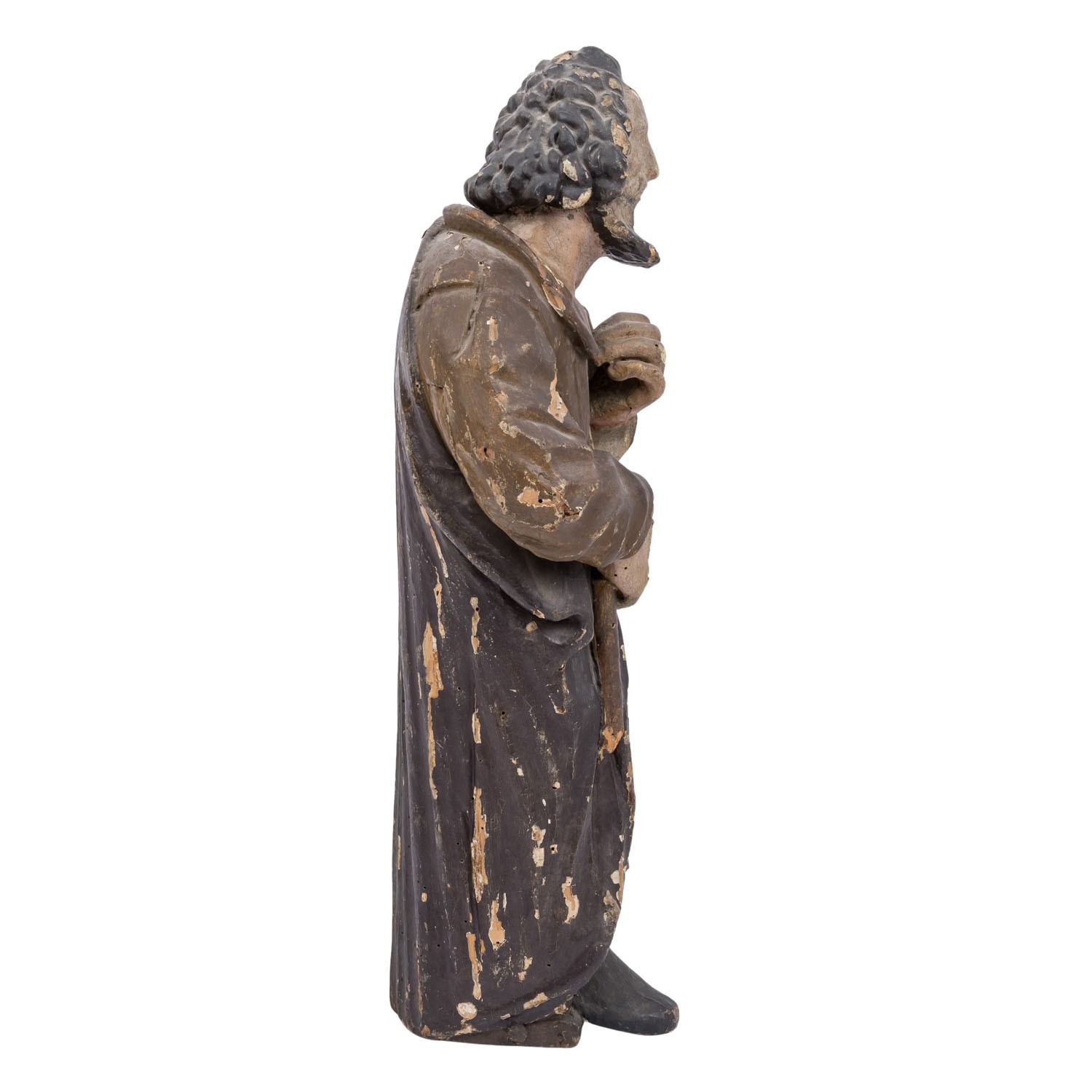 ANTIKE BAROCK HEILIGENFIGUR 18 TES JHDT HEILIGER APOSTEL 51cm – Bild 3